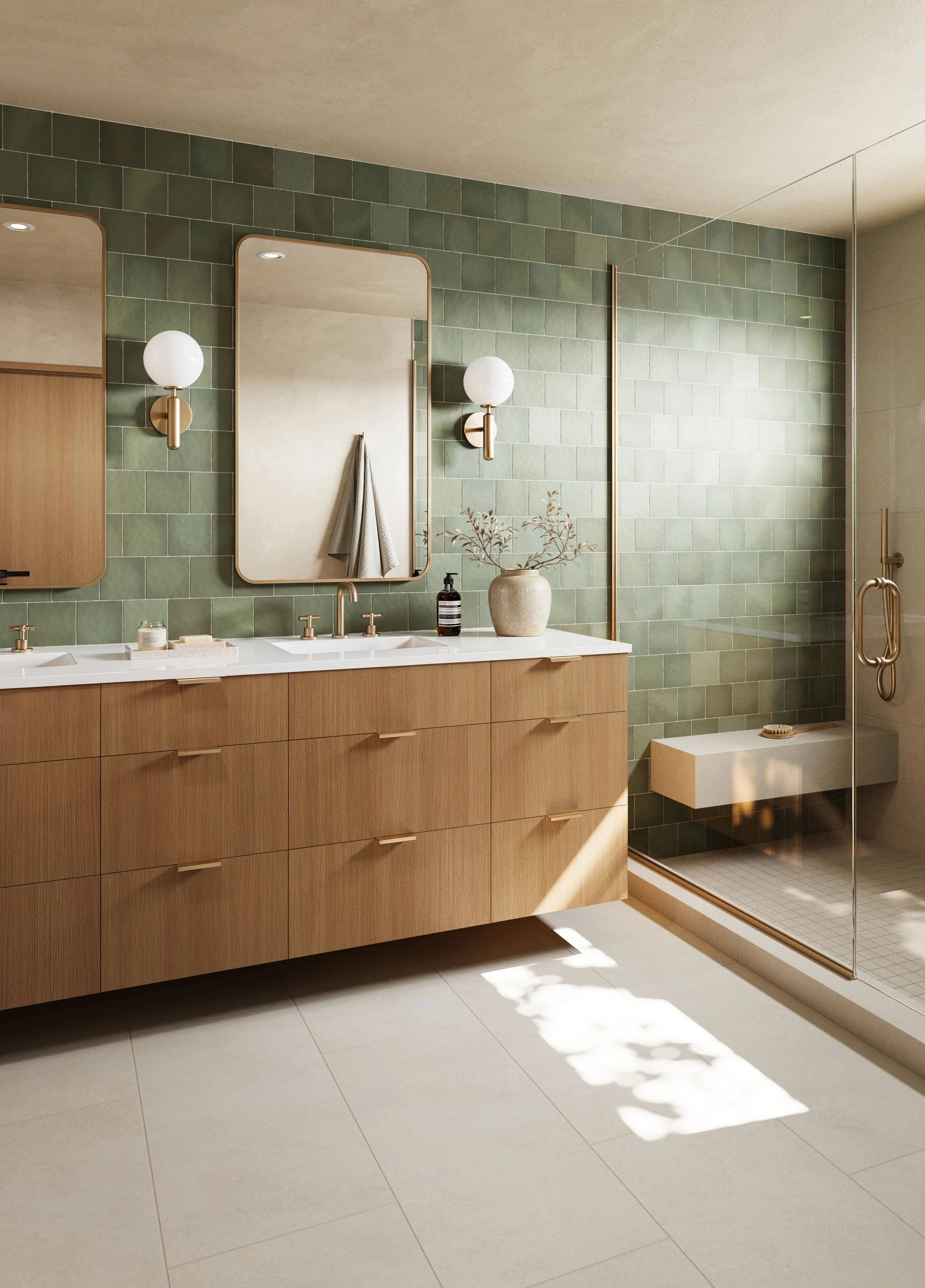 Shea 16 x 32 Matte Porcelain Tile in Dune - Image 2