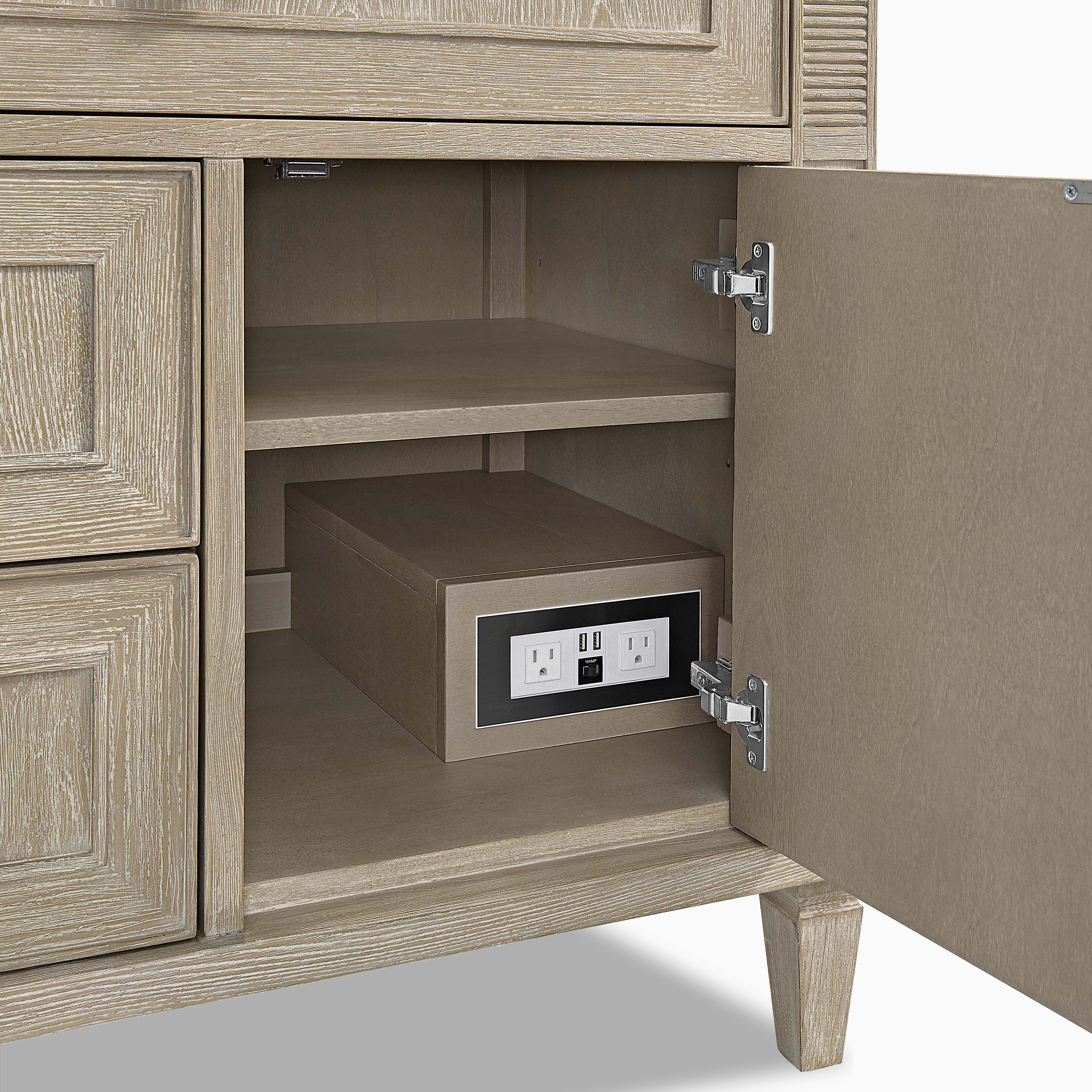 Elodie 36" Single Vanity in Whitewashed Oak with 3 cm White Zeus Quartz Top - Image 6
