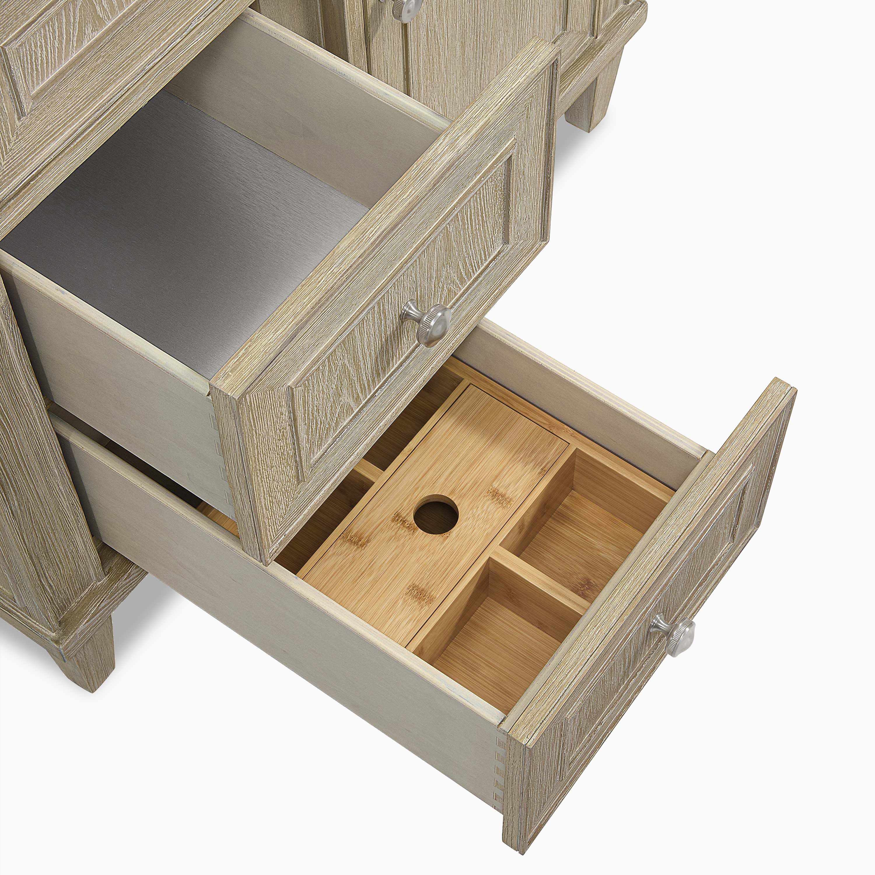 Elodie 36" Single Vanity in Whitewashed Oak with 3 cm White Zeus Quartz Top - Image 7
