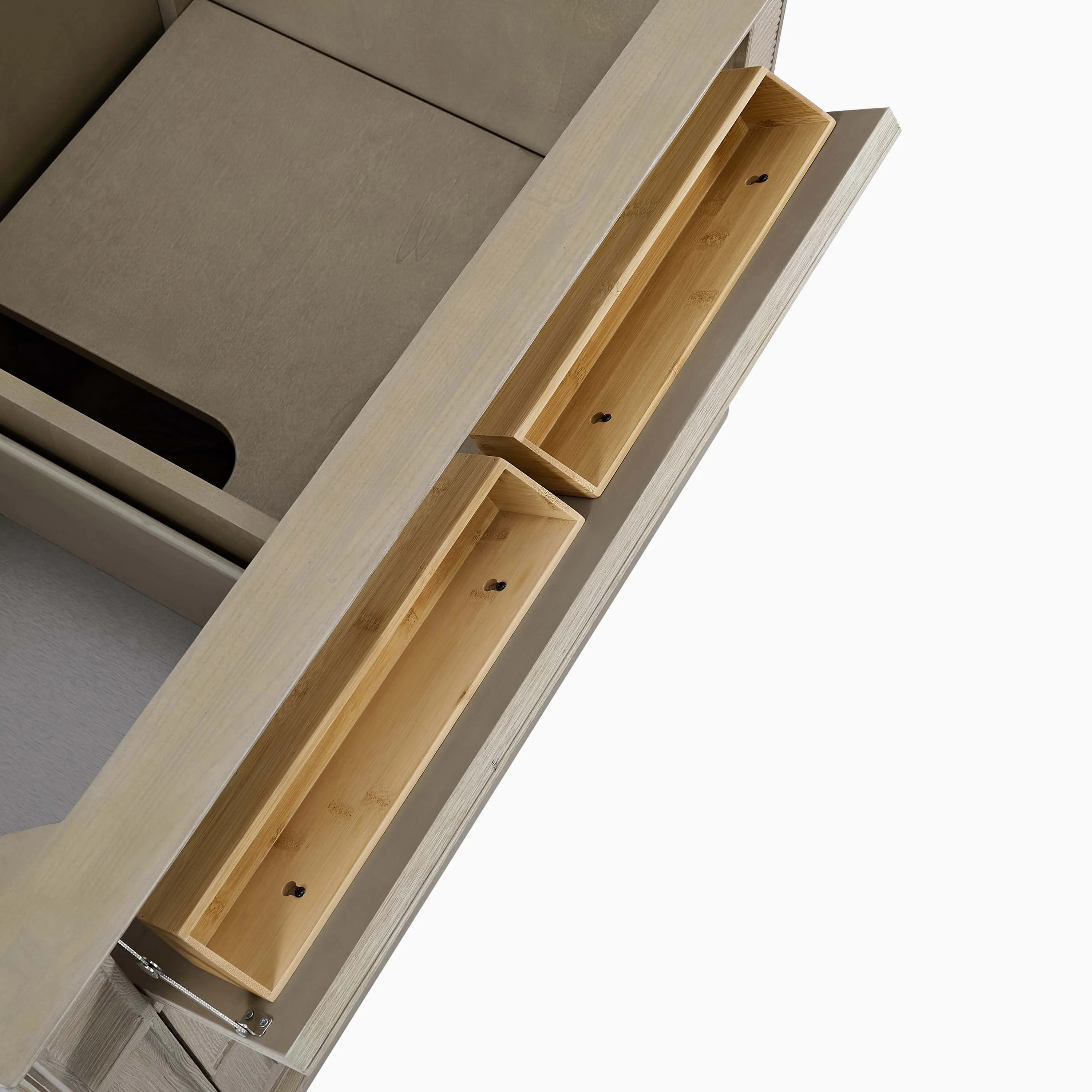 Elodie 36" Single Vanity in Whitewashed Oak with 3 cm White Zeus Quartz Top - Image 8