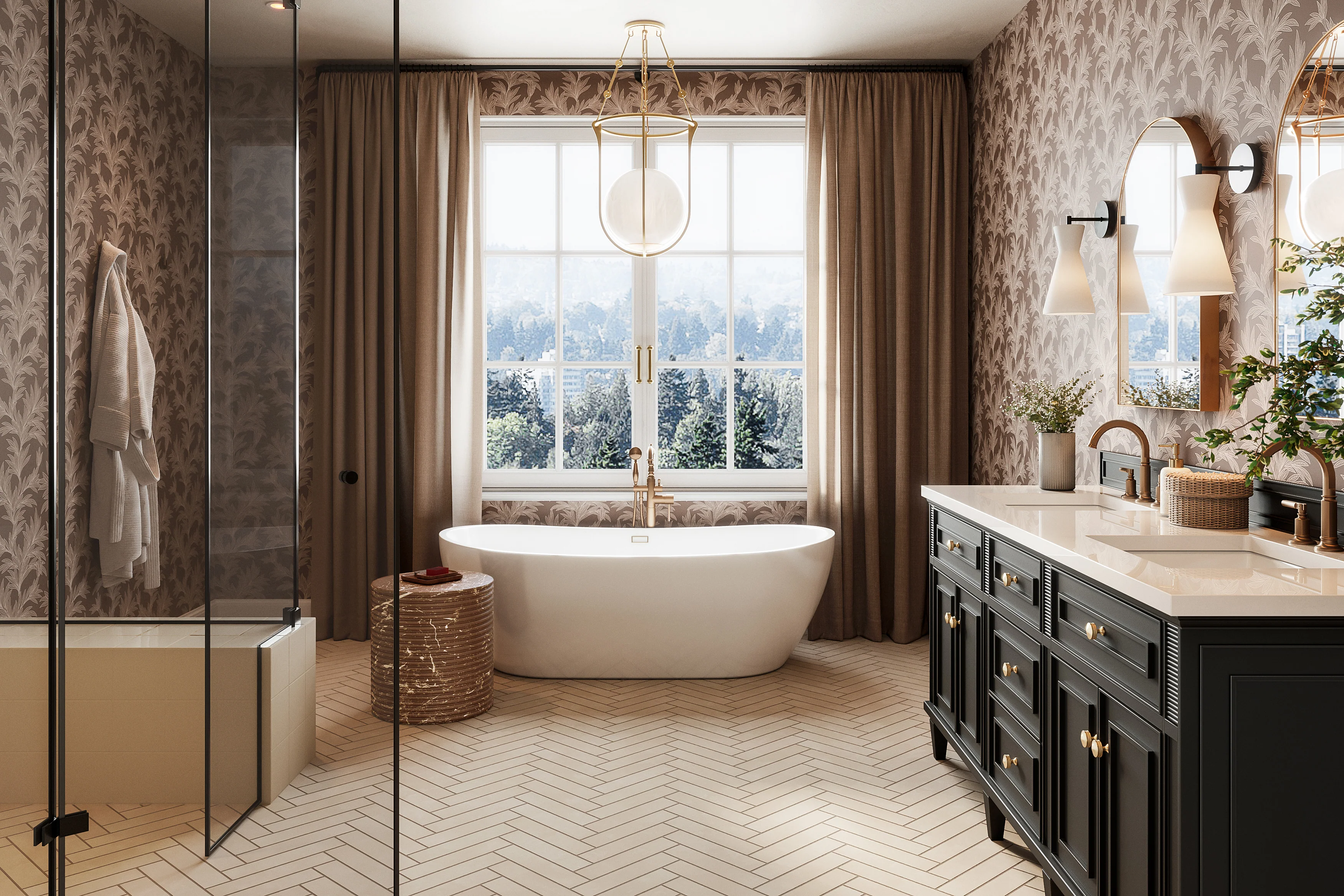 Elodie 72" Double Vanity in Black Onyx with 3 cm White Zeus Quartz Top - Image 10
