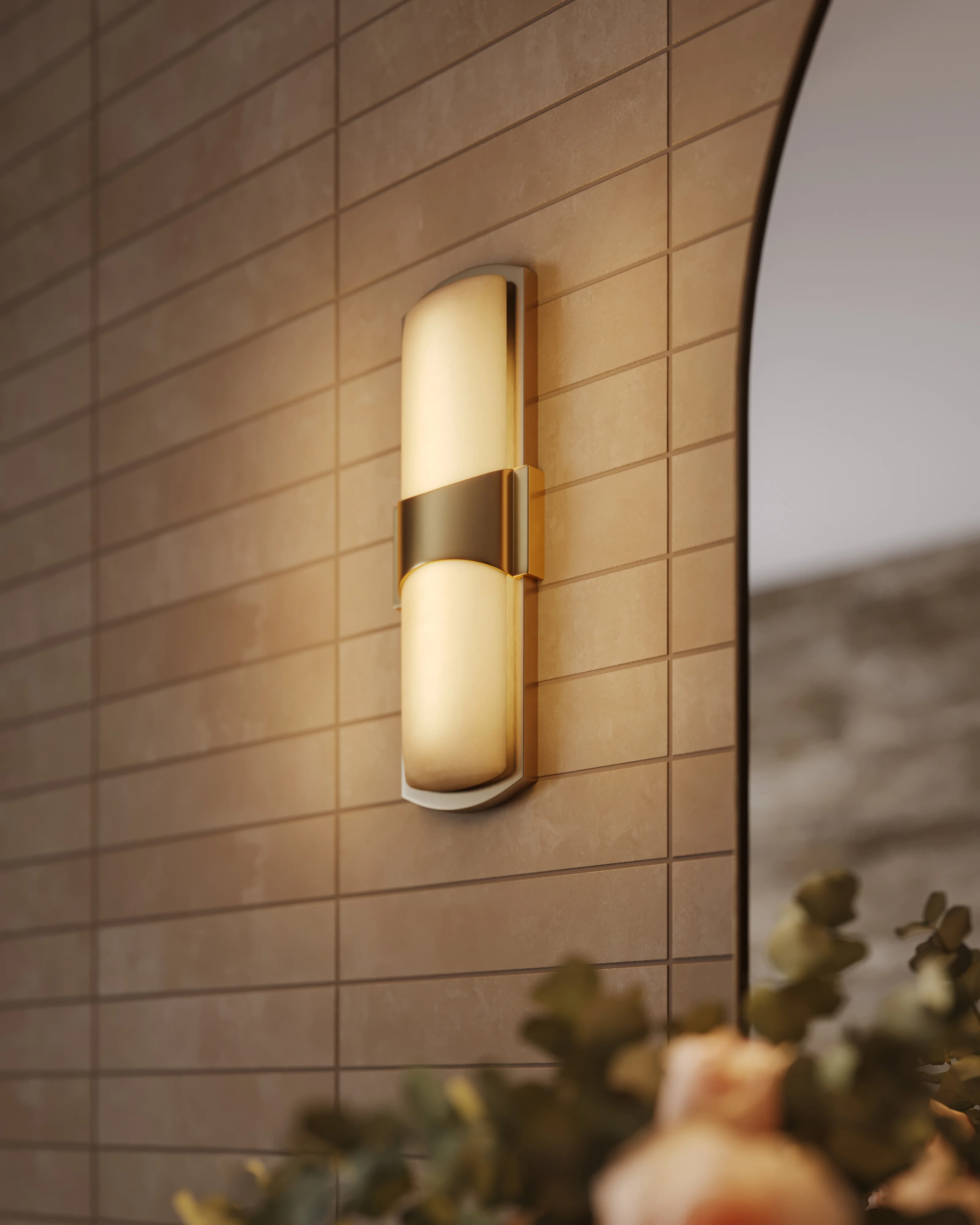Esme 15" Wall Sconce in Aged Brass - Image 2