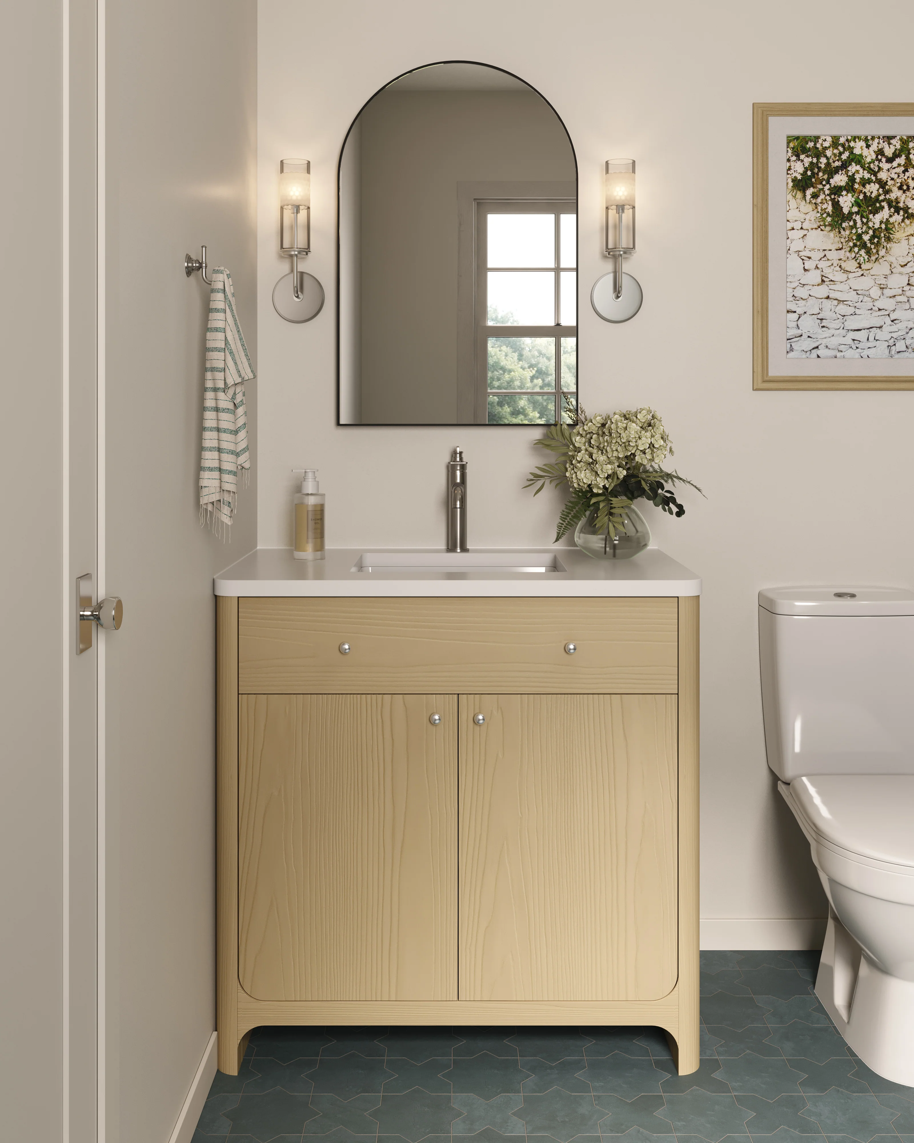 Esmeralda Small Mirror in Iron Matte Black - Image 23