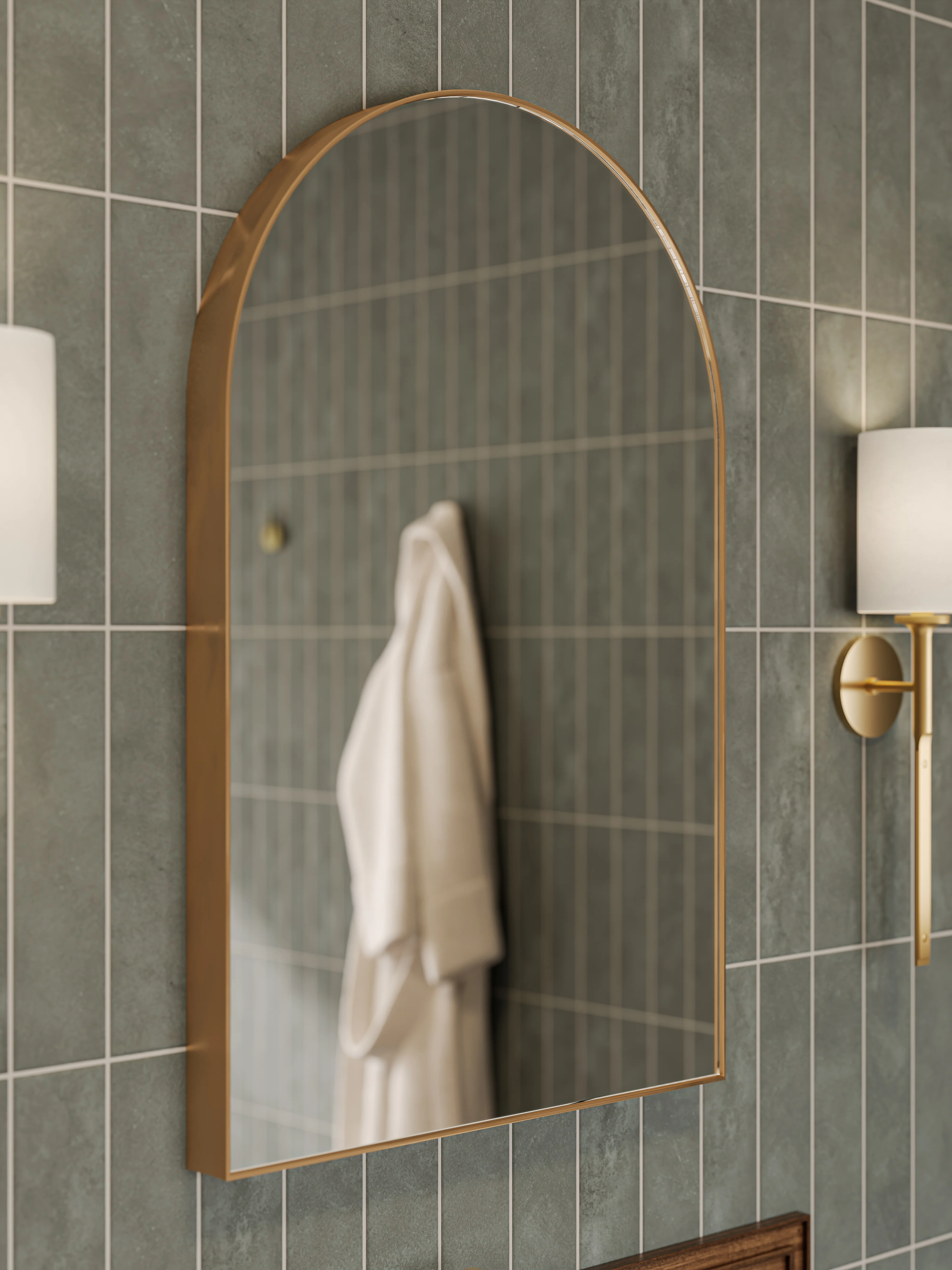 Esmeralda Small Mirror in Polished Brass - Image 35