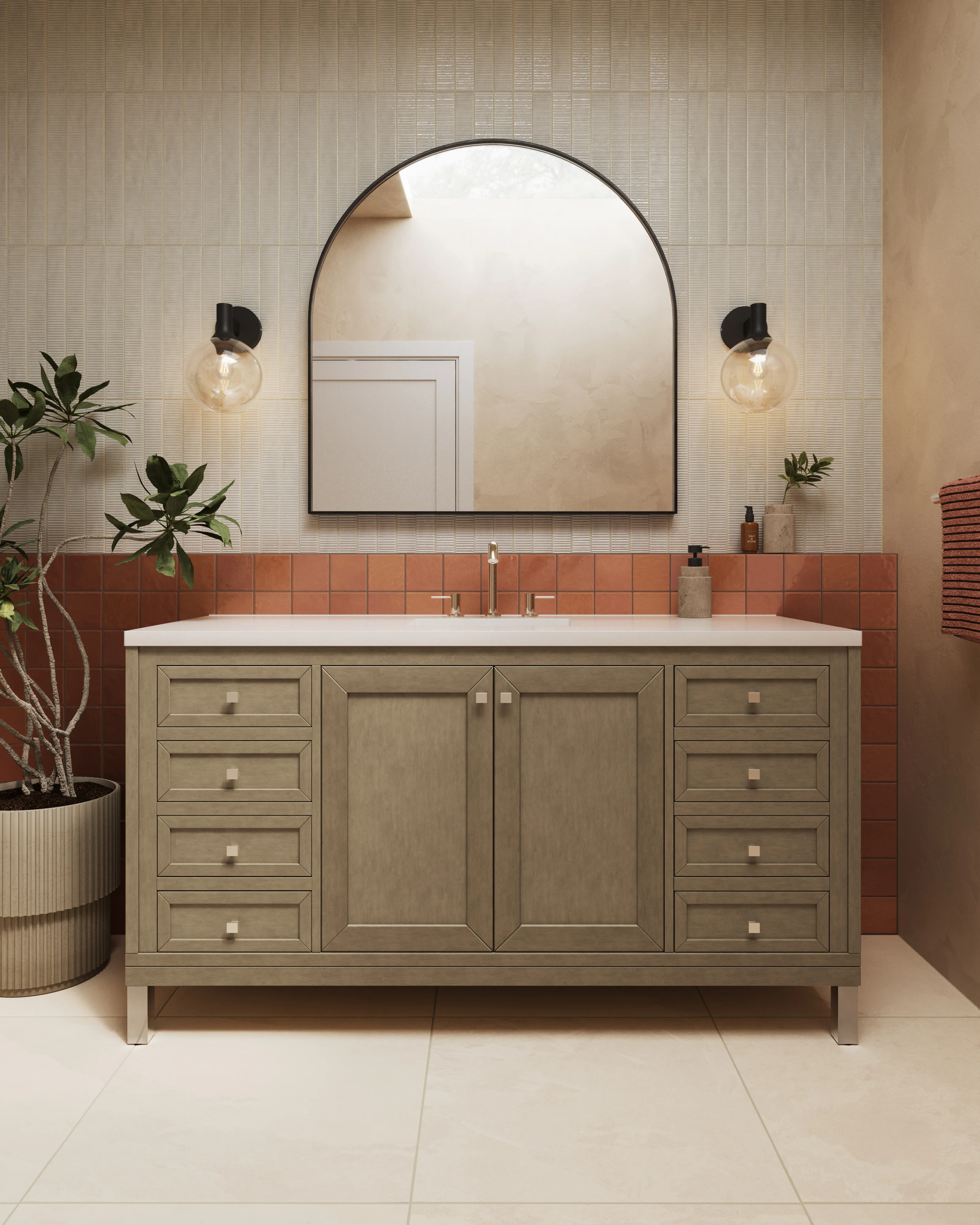 Esmeralda Wide Mirror in Iron Matte Black - Image 17