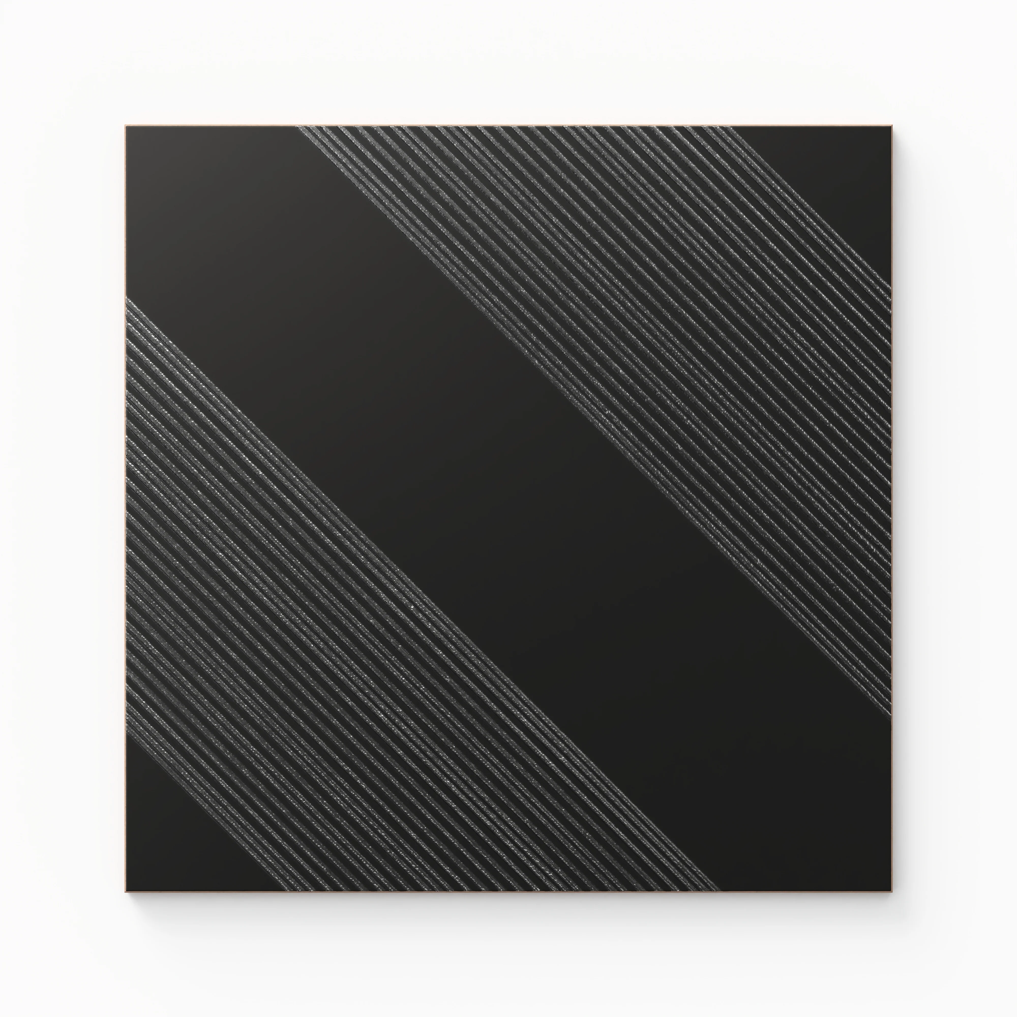 Estelle 12 x 12 Satin Ceramic Tile in Deco 1 Black Silver - Image 2