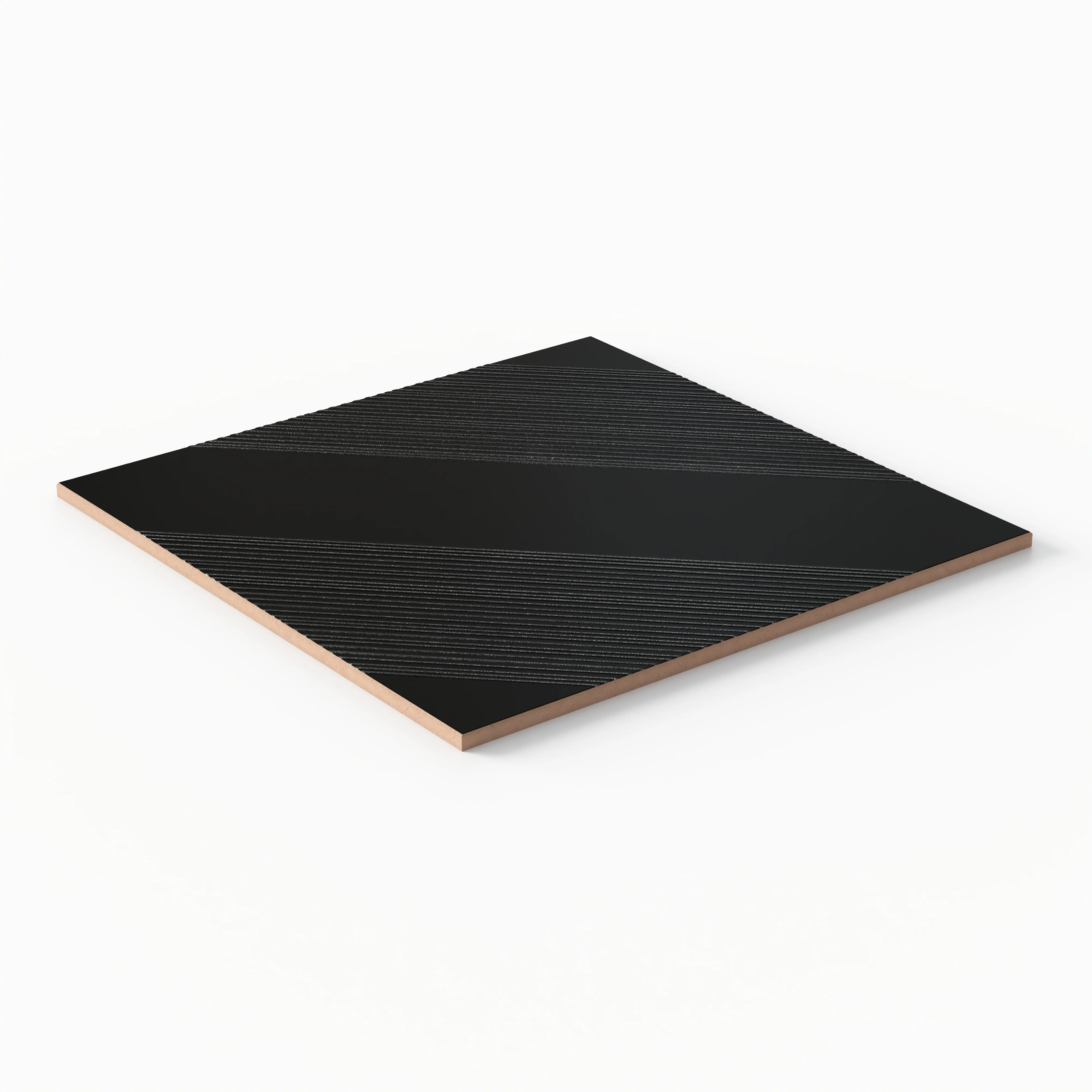 Estelle 12 x 12 Satin Ceramic Tile in Deco 1 Black Silver - Image 3