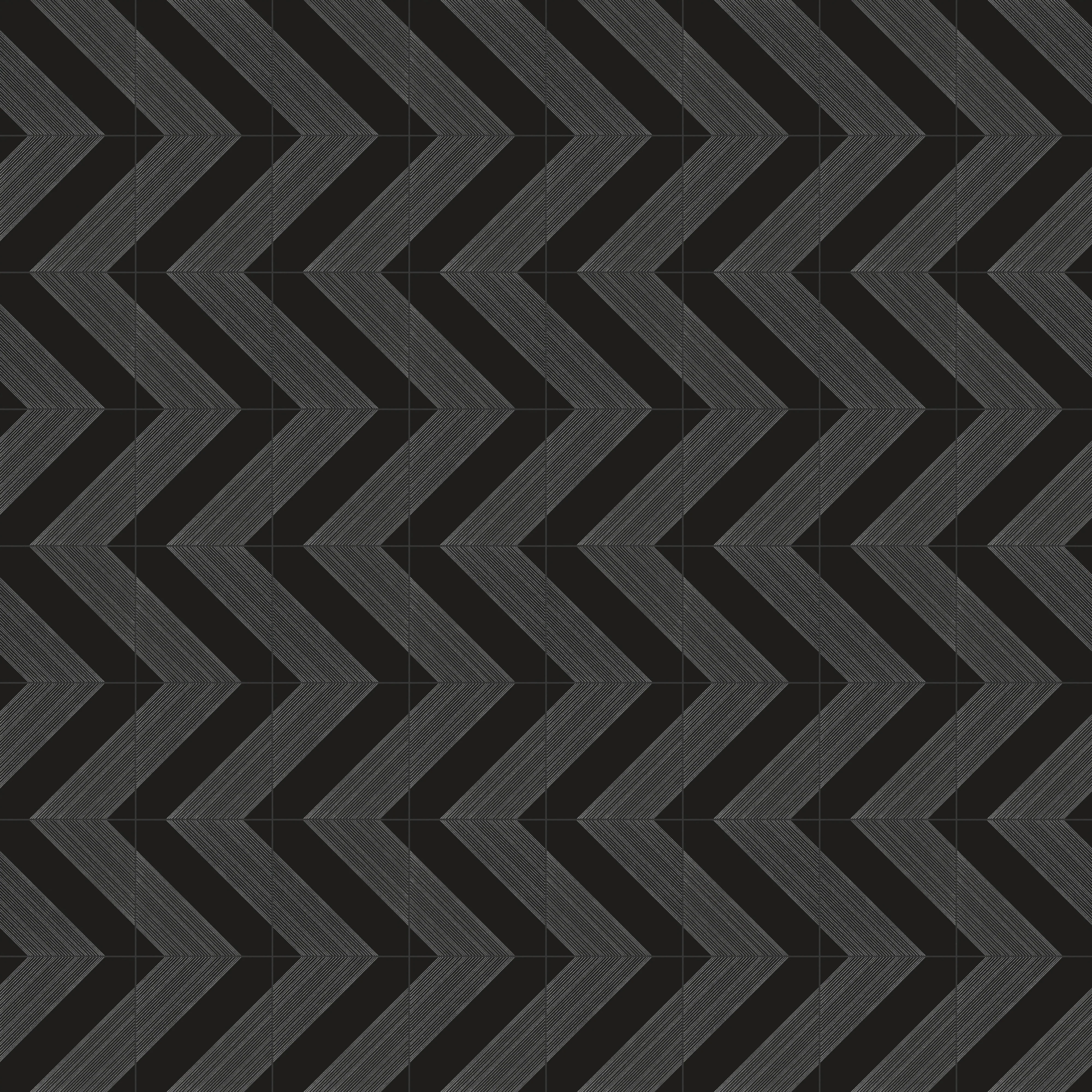 Estelle 12 x 12 Satin Ceramic Tile in Deco 1 Black Silver - Image 5