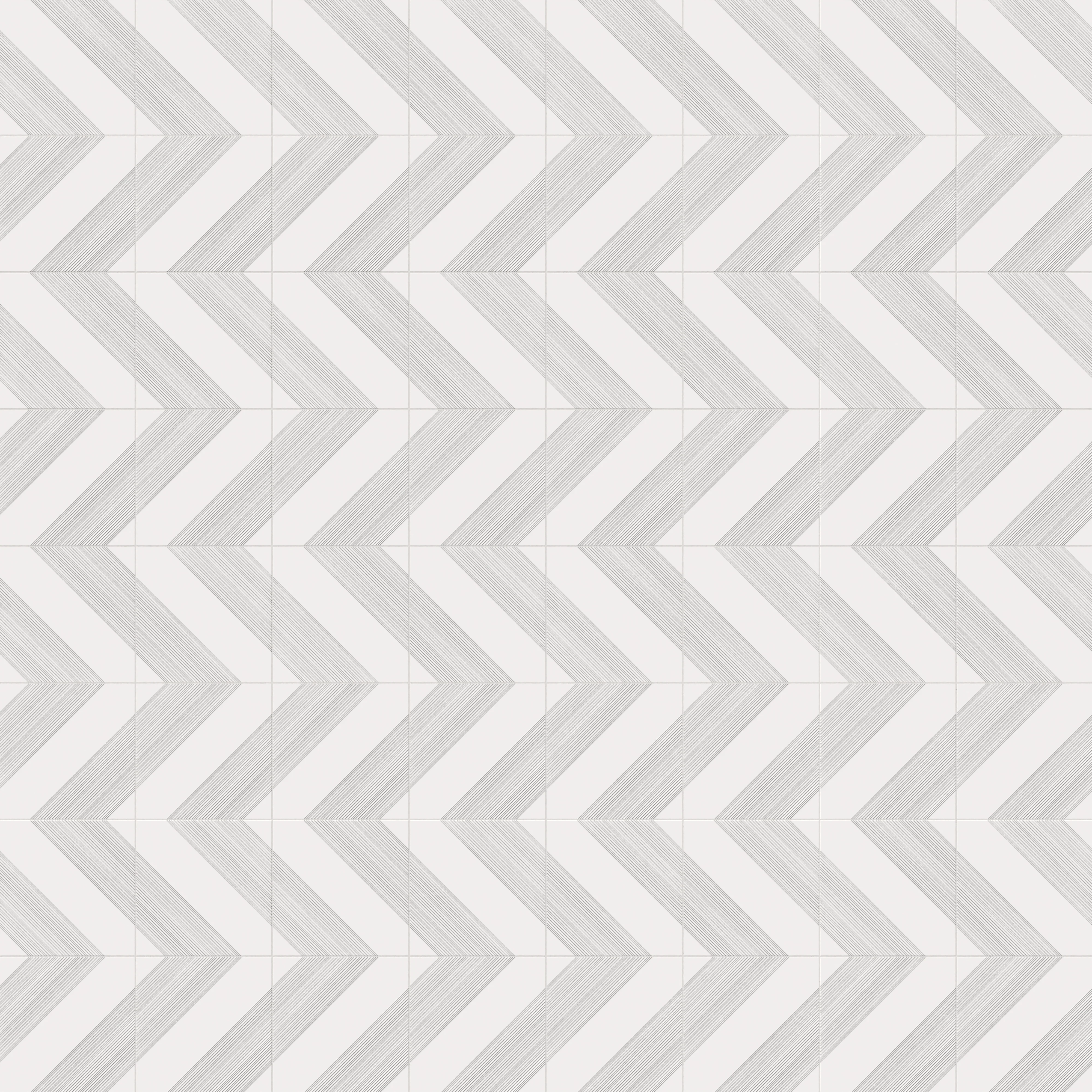 Estelle 12 x 12 Satin Ceramic Tile in Deco 1 Whitte Silver - Image 5
