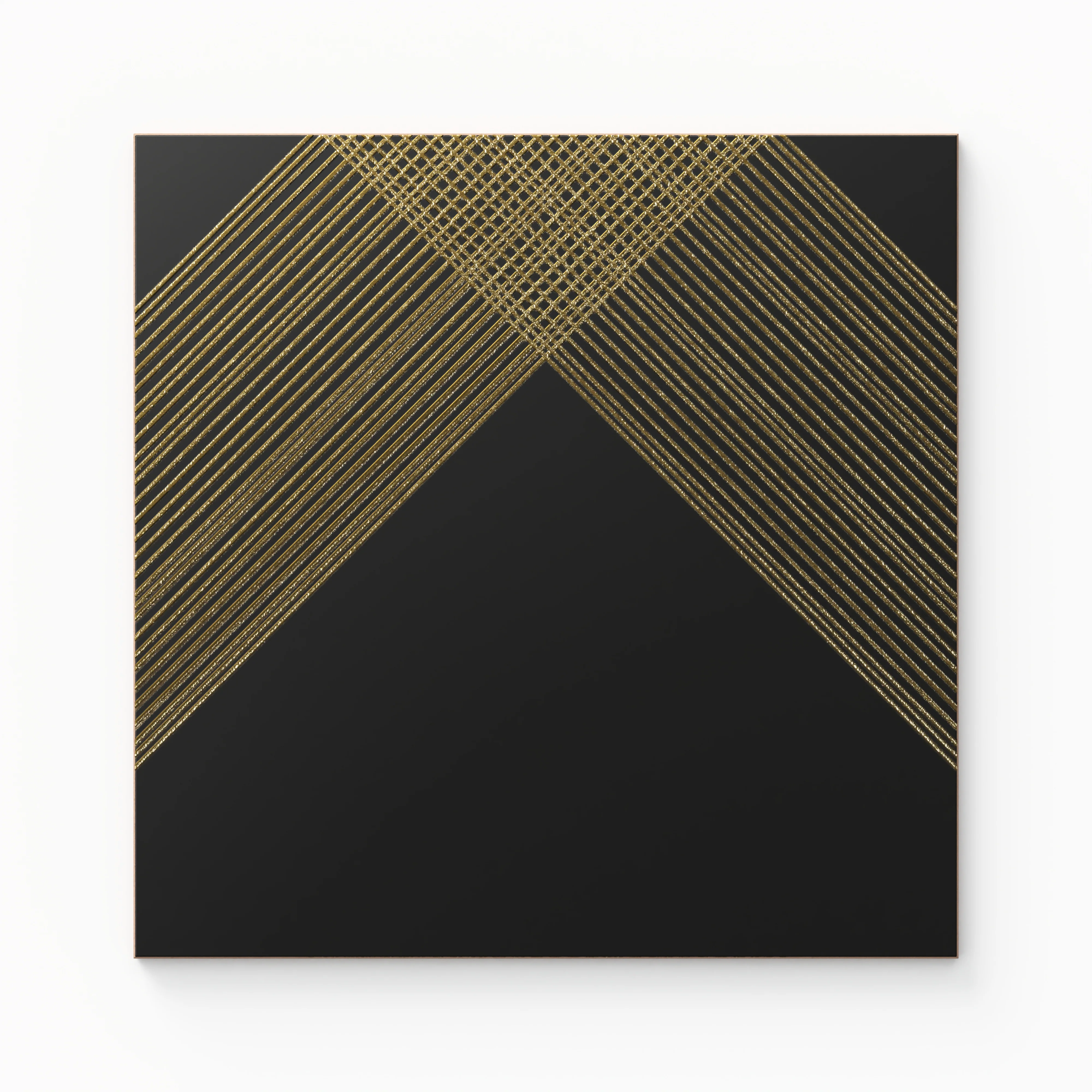 Estelle 12 x 12 Satin Ceramic Tile in Deco 2 Black Gold - Image 2