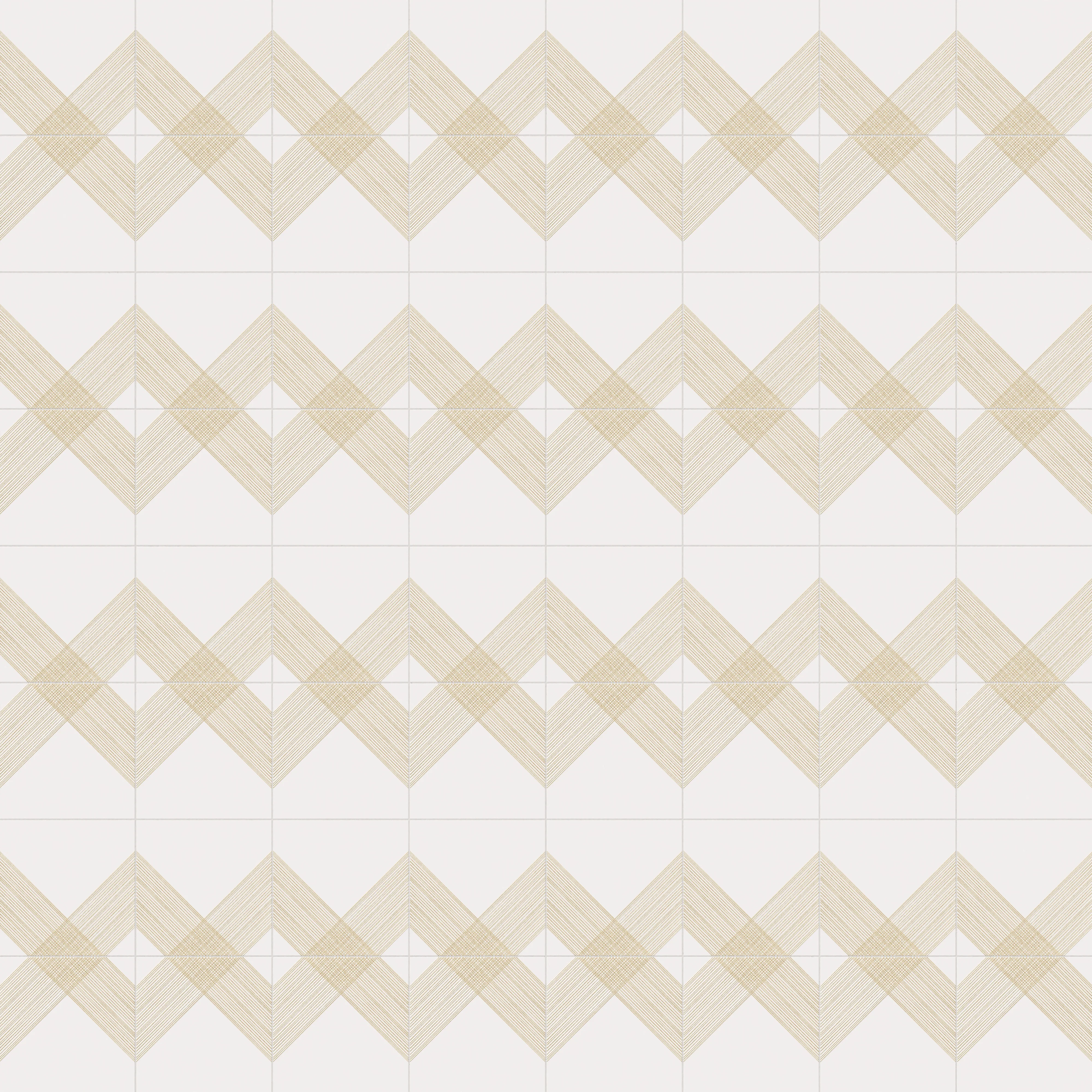 Estelle 12 x 12 Satin Ceramic Tile in Deco 2 White Gold - Image 5