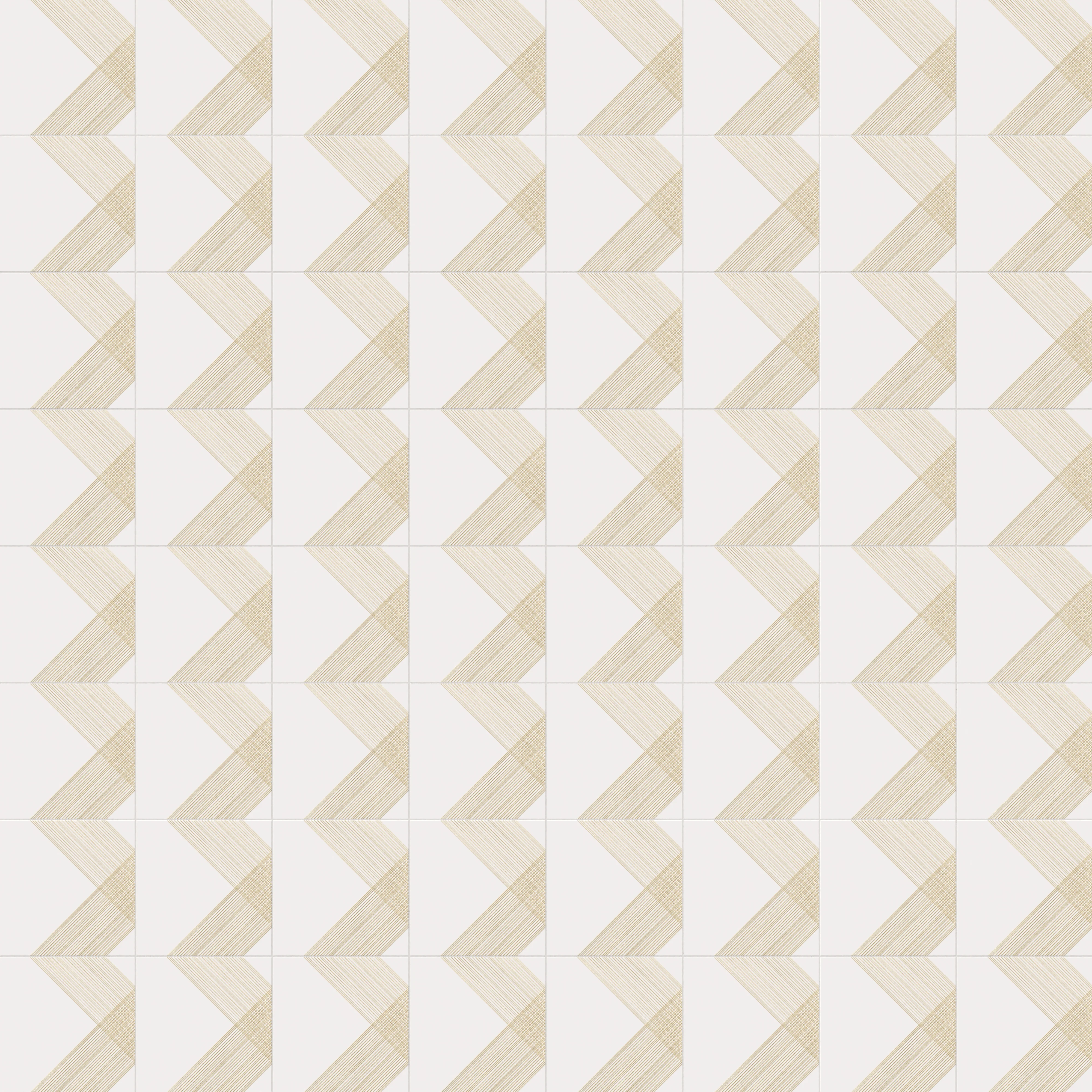 Estelle 12 x 12 Satin Ceramic Tile in Deco 2 White Gold - Image 7