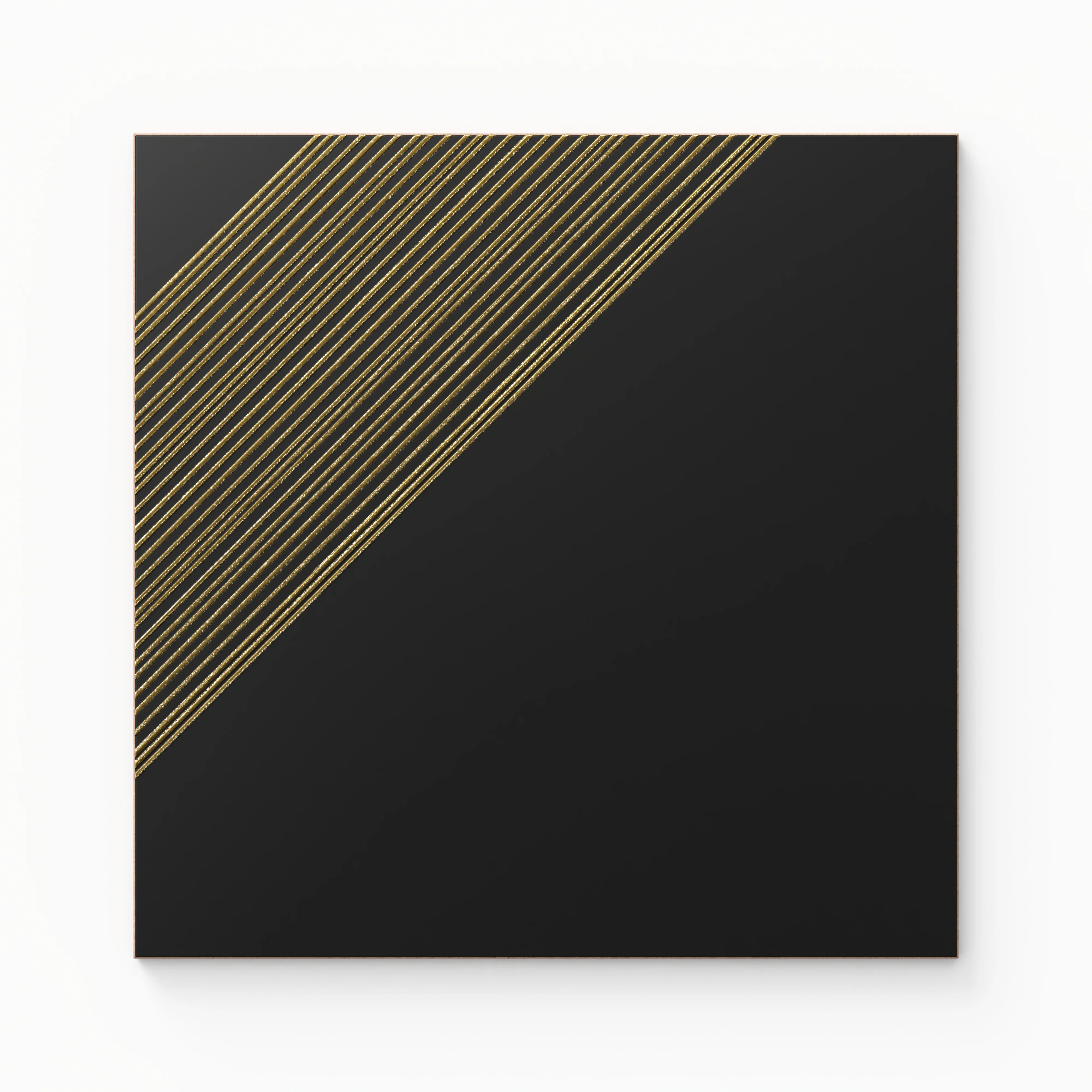 Estelle 12 x 12 Satin Ceramic Tile in Deco 3 Black Gold - Image 2