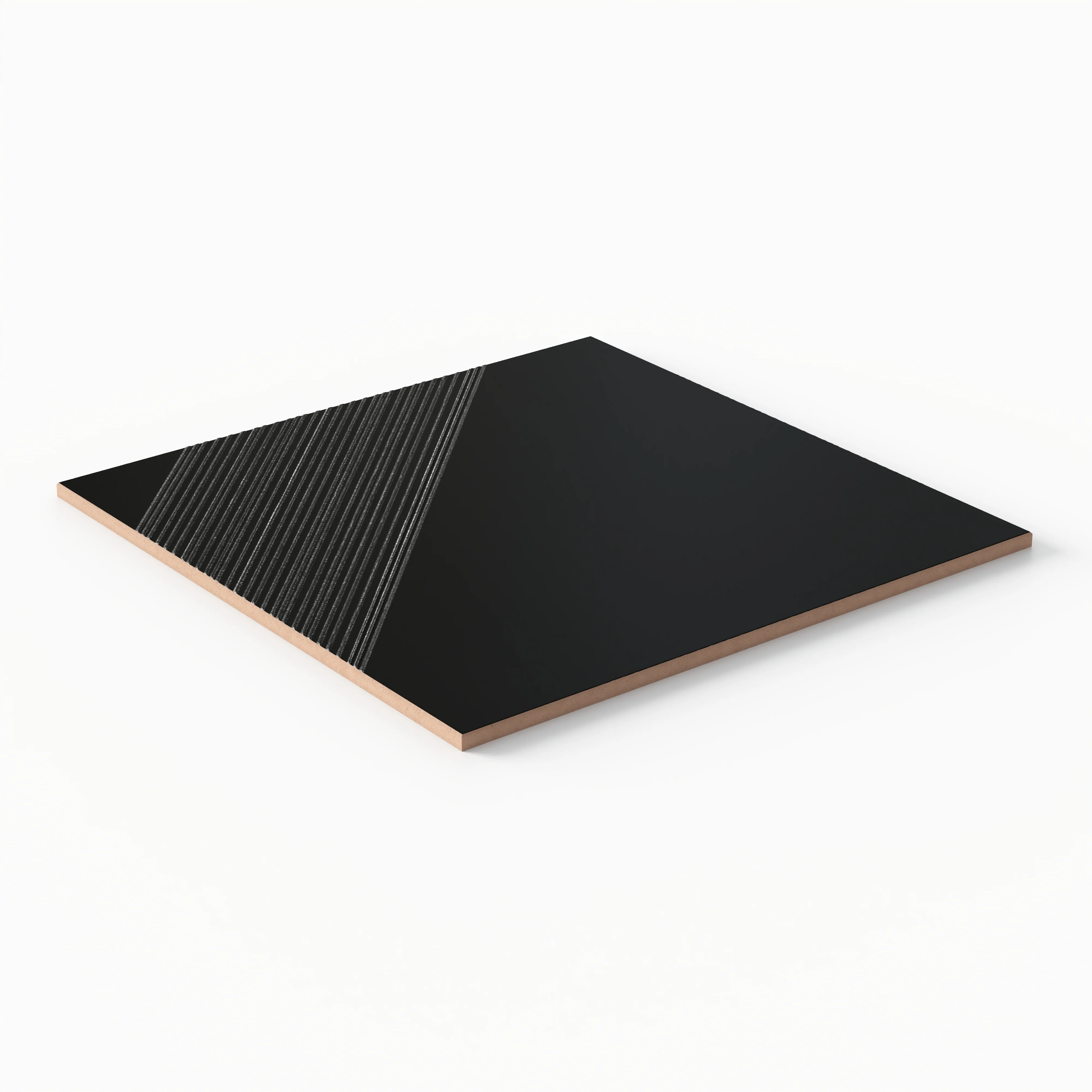 Estelle 12 x 12 Satin Ceramic Tile in Deco 3 Black Silver - Image 3