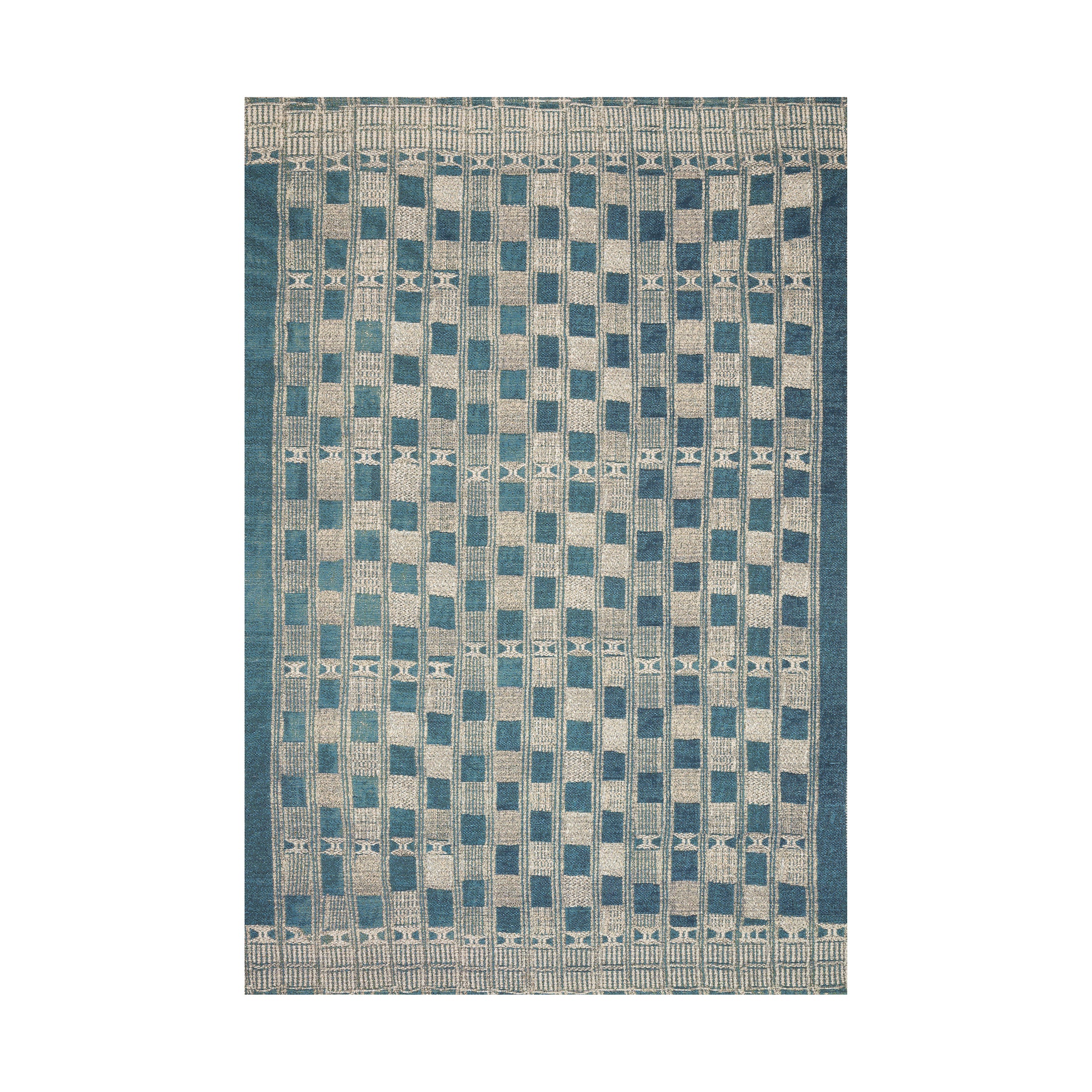 Evermere Indoor/Outdoor Rug in Blue / Ivory, 2'5" x 4'