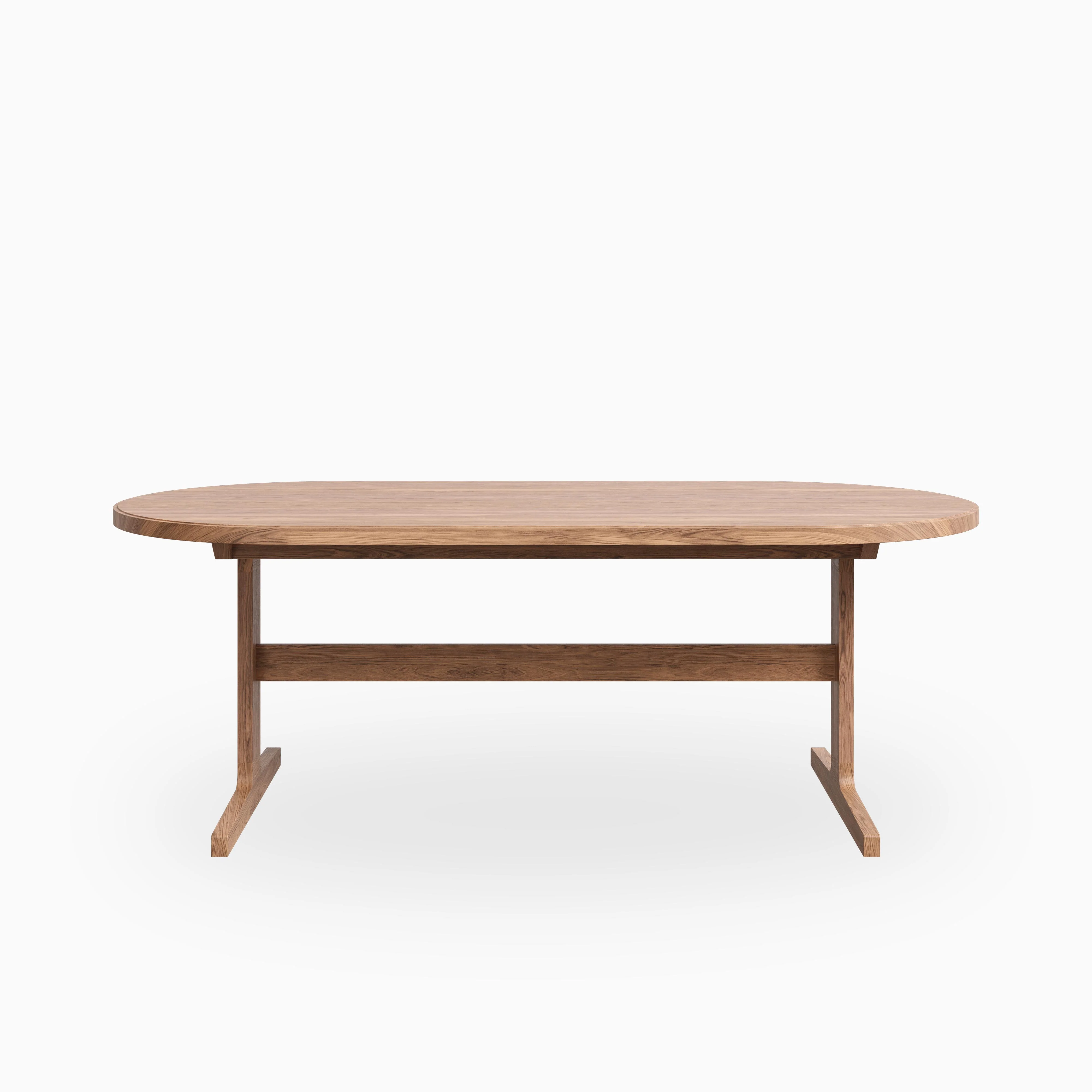 Fleurin Walnut Oval Dining Table in Matte, 84" - Image 2