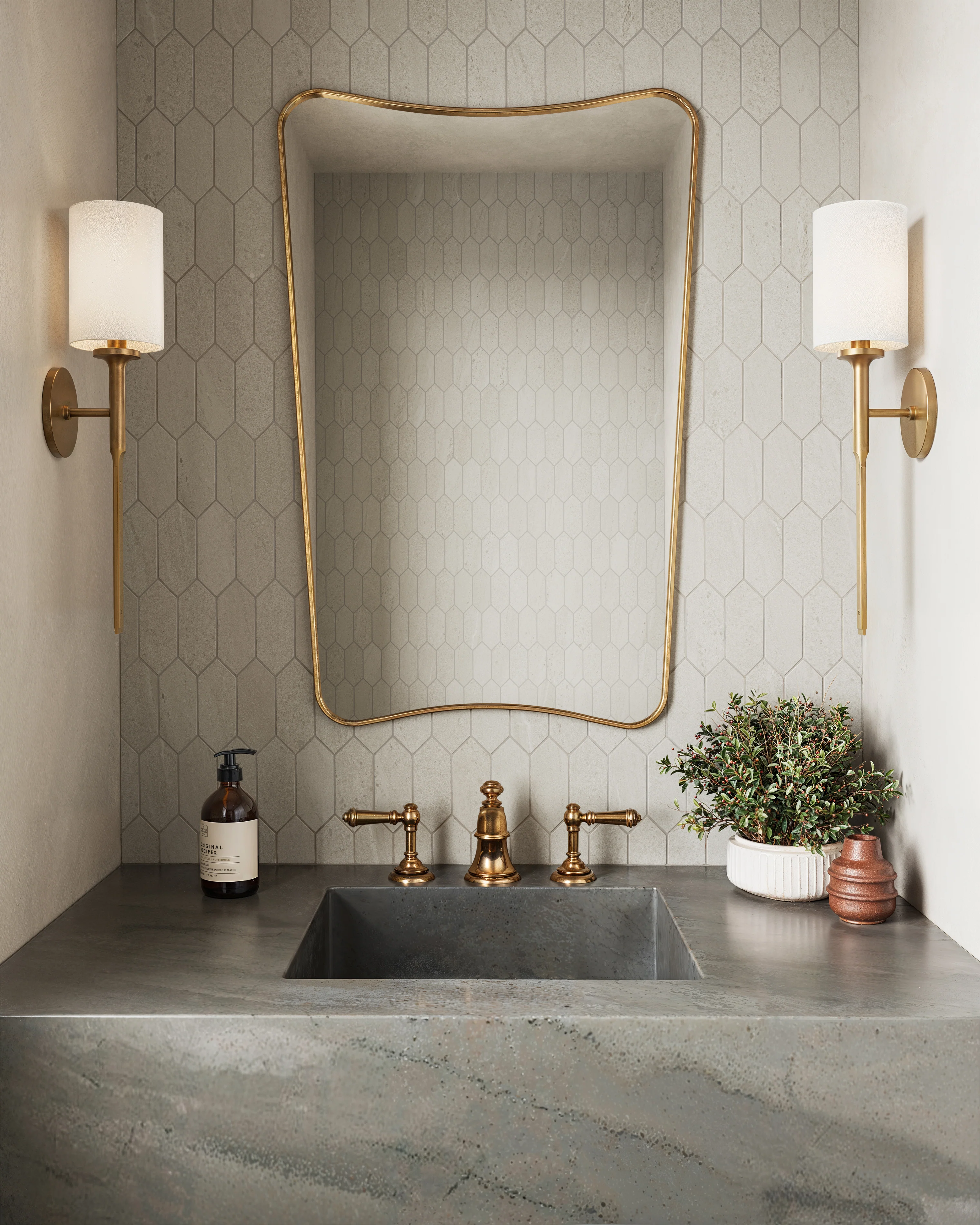 Bryce 2 x 5 Satin Ceramic Picket Mosaic in Off White - Image 2