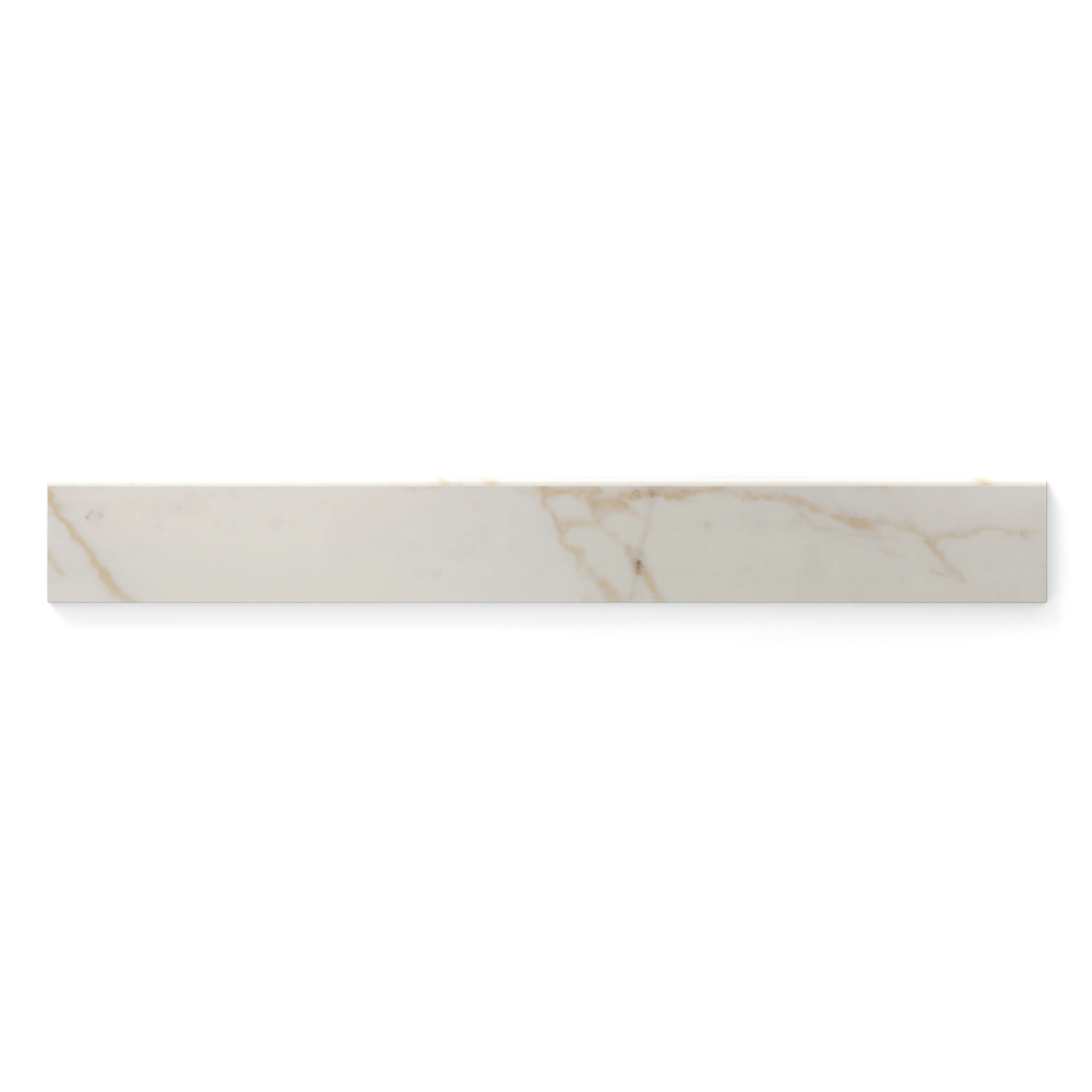 Giada 3 x 24 Matte Porcelain Bullnose Tile in Calacatta Gold