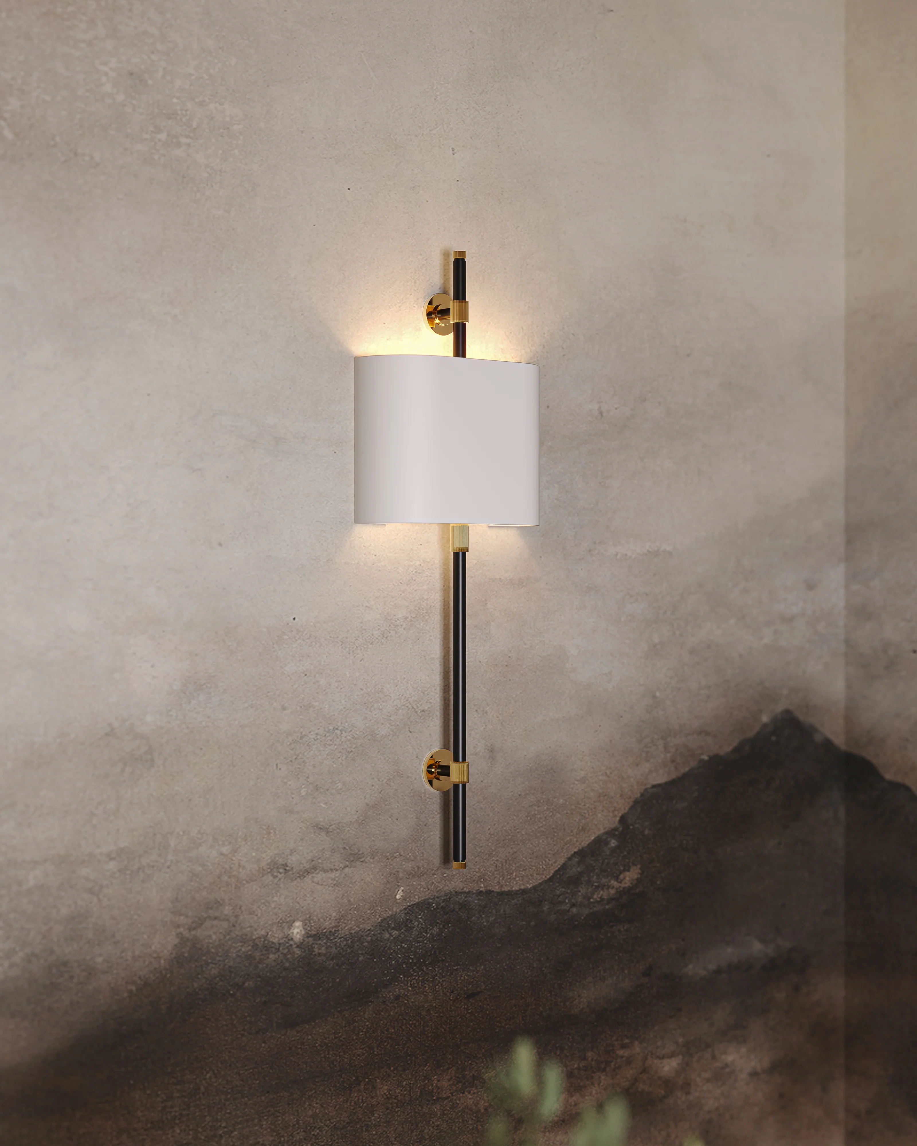Gibson 2-Light Shaded Wall Sconce in Aged Old Bronze - Image 2