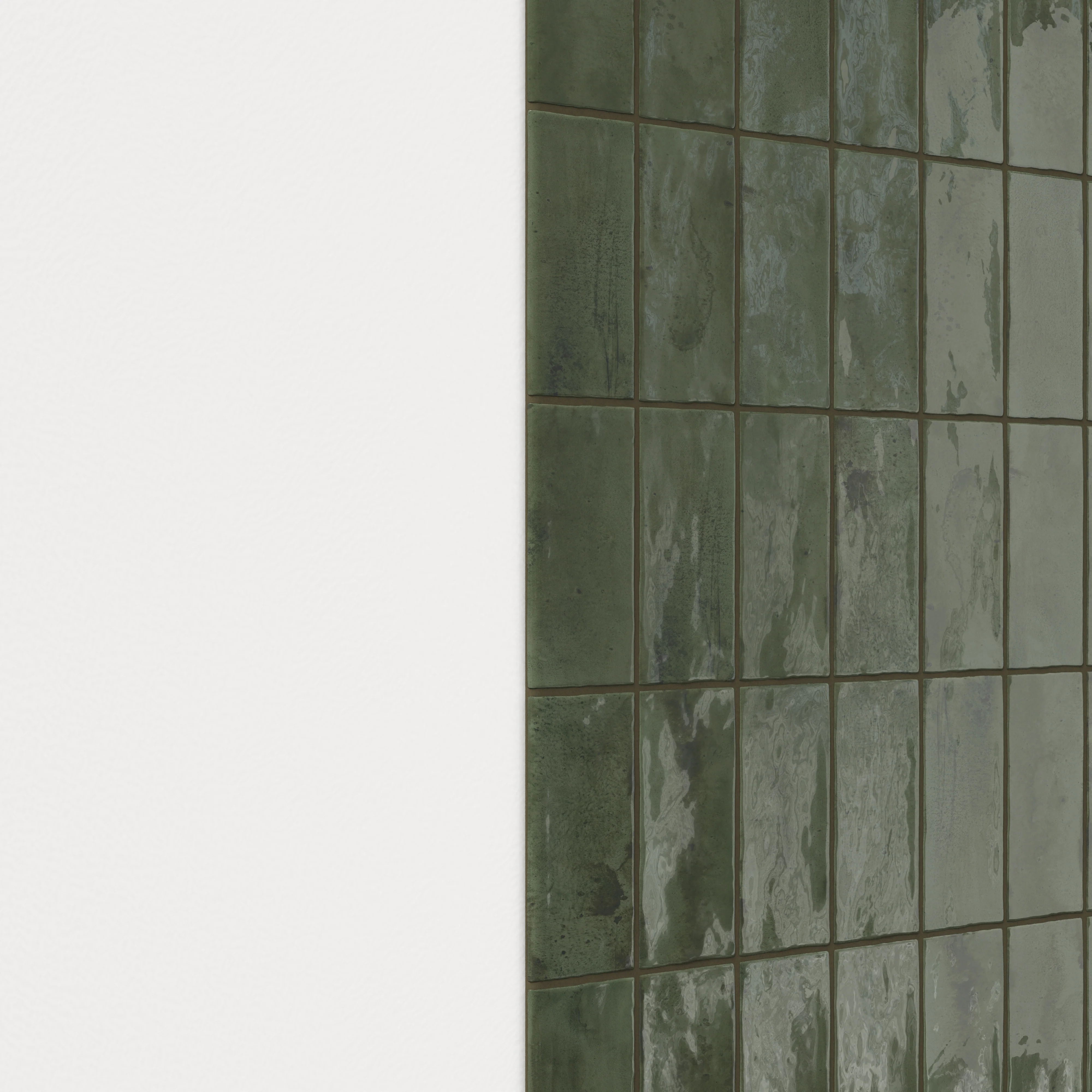Graham 3 x 6 Bullnose Glossy Ceramic Tile in Moss - Image 3