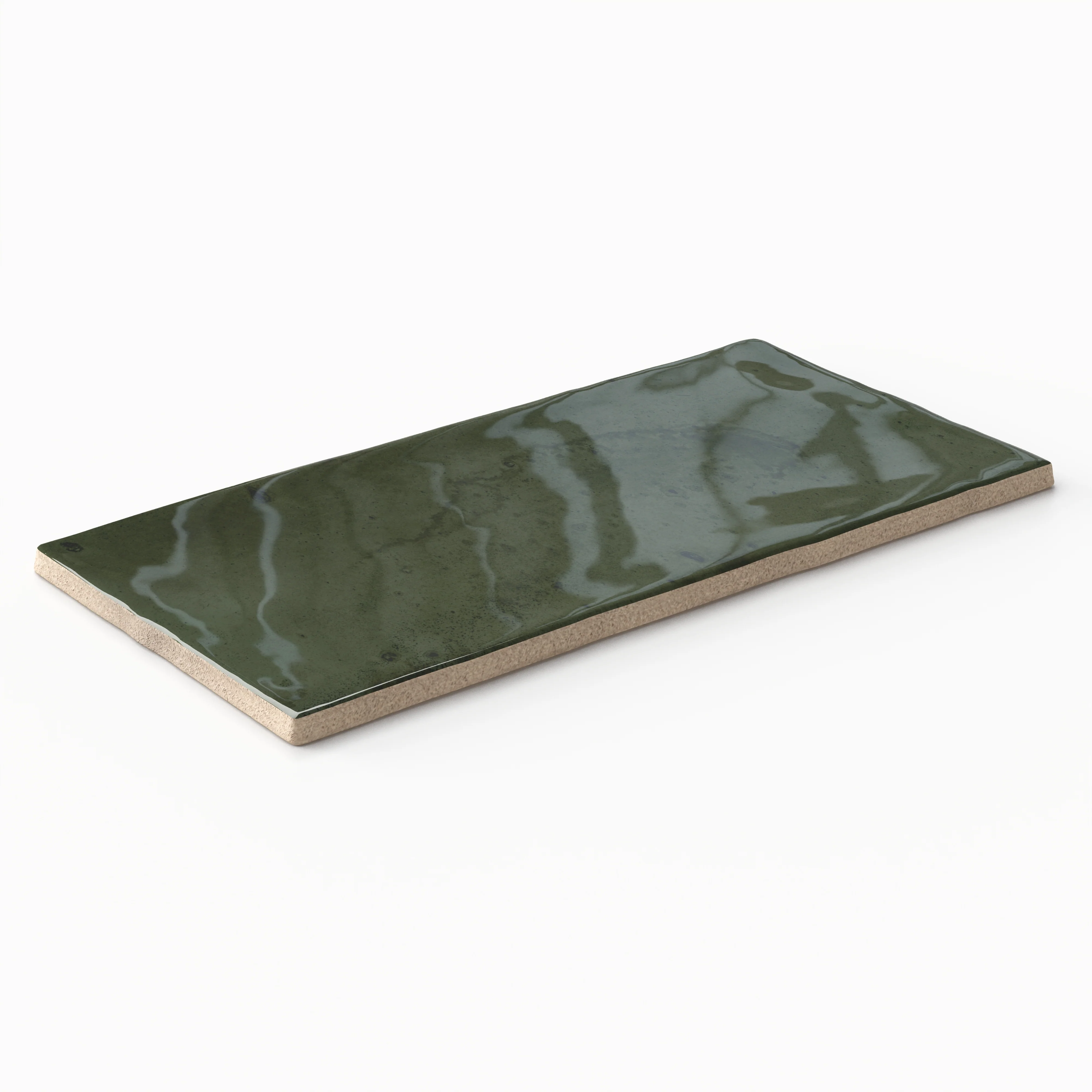 Graham 3 x 6 Glossy Ceramic Tile in Moss - Image 4
