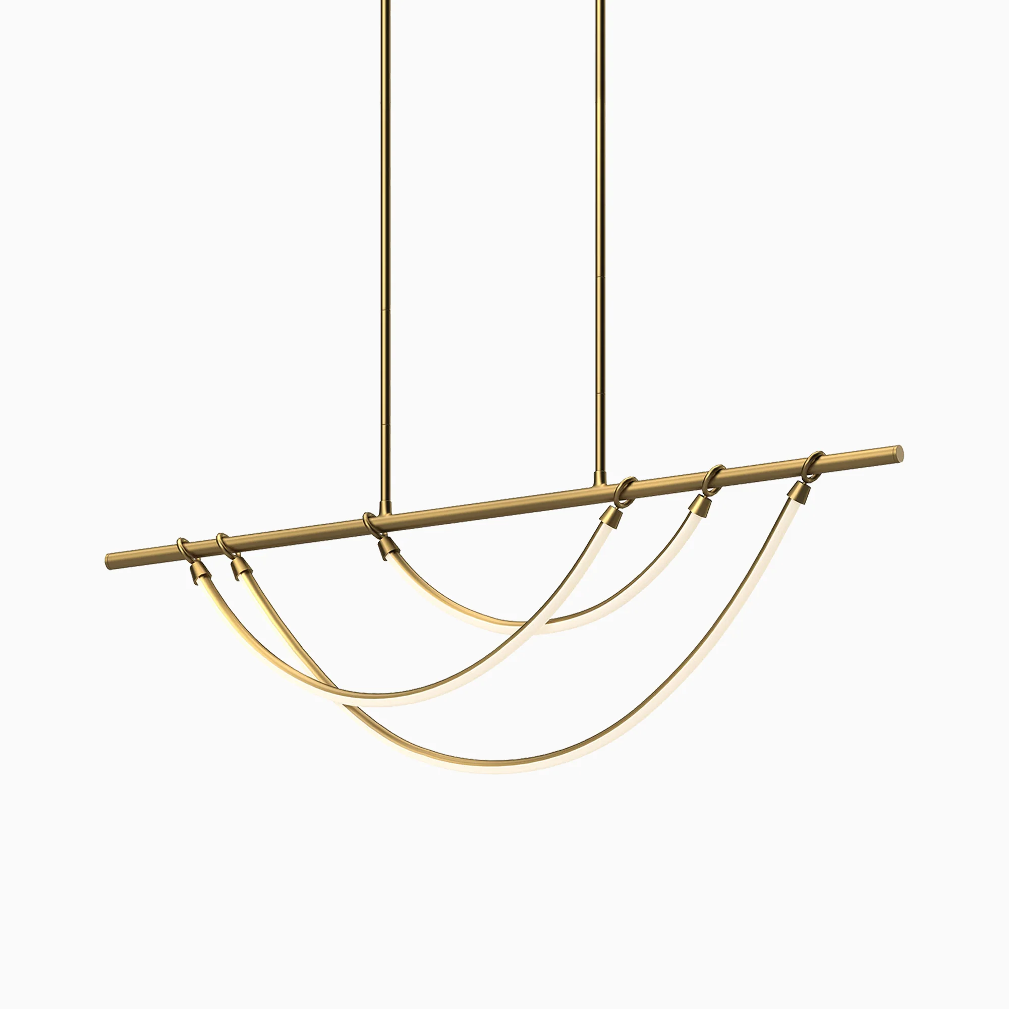 Greer 48" LED Linear Pendant in Vintage Brass - Image 3