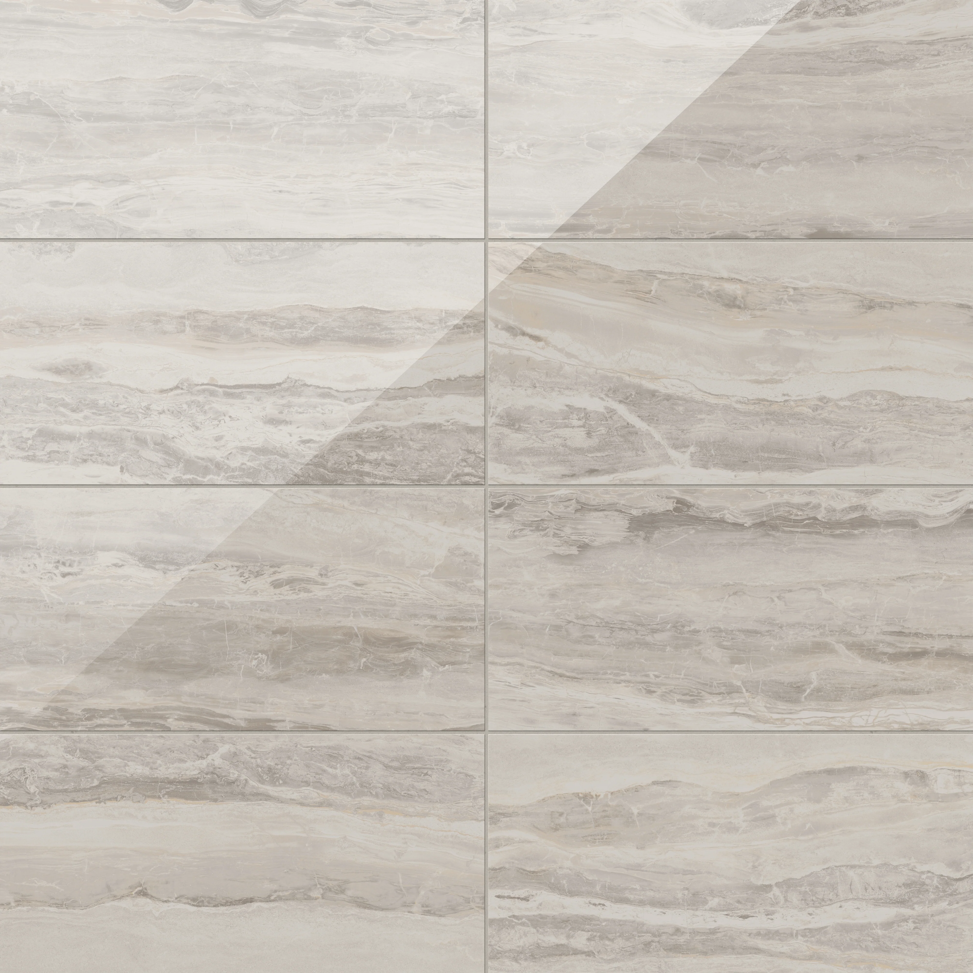 Harley 12 x 24 Polished Porcelain Tile in Greige