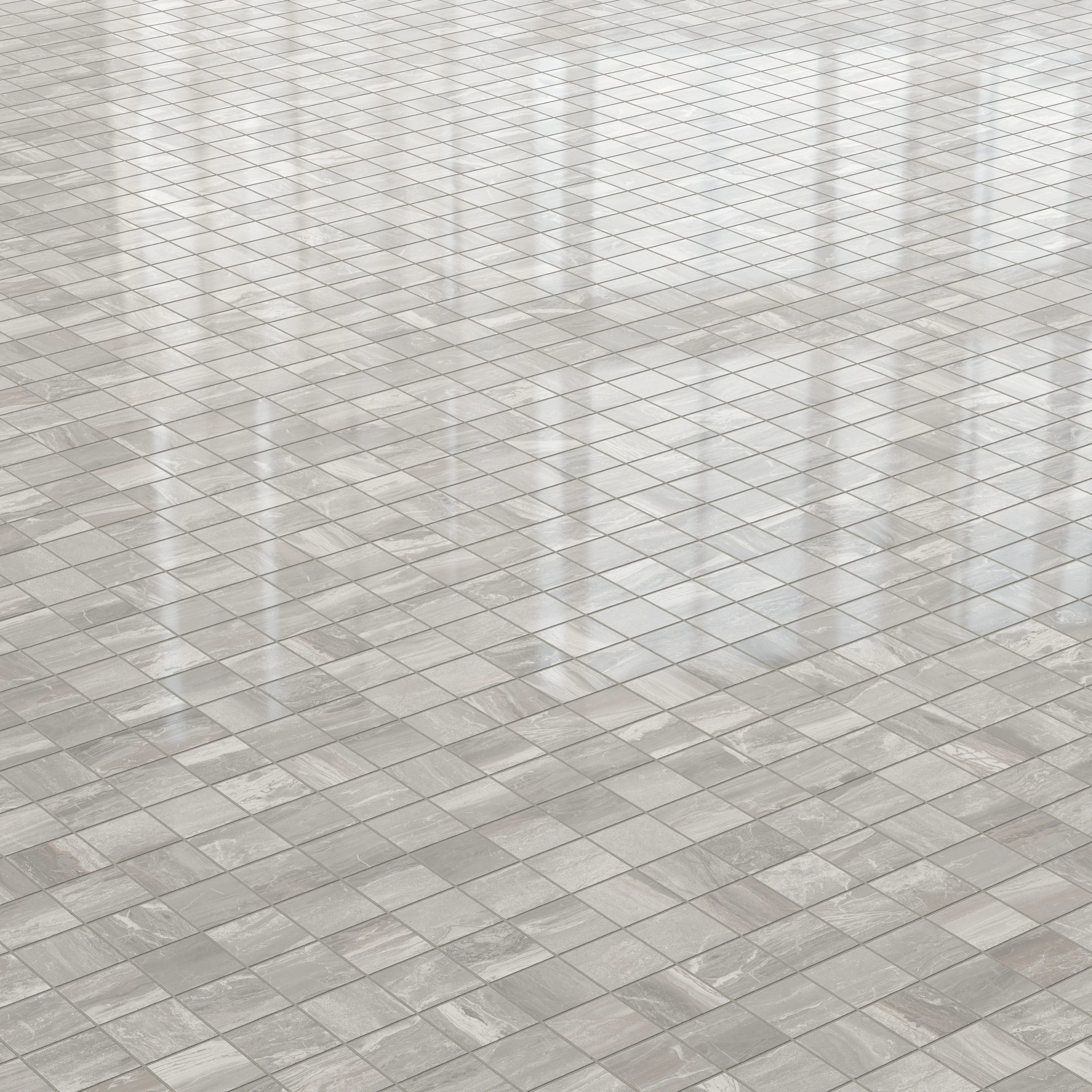 Harley 2 x 2 Polished Porcelain Mosaic Tile in Taupe - Image 3