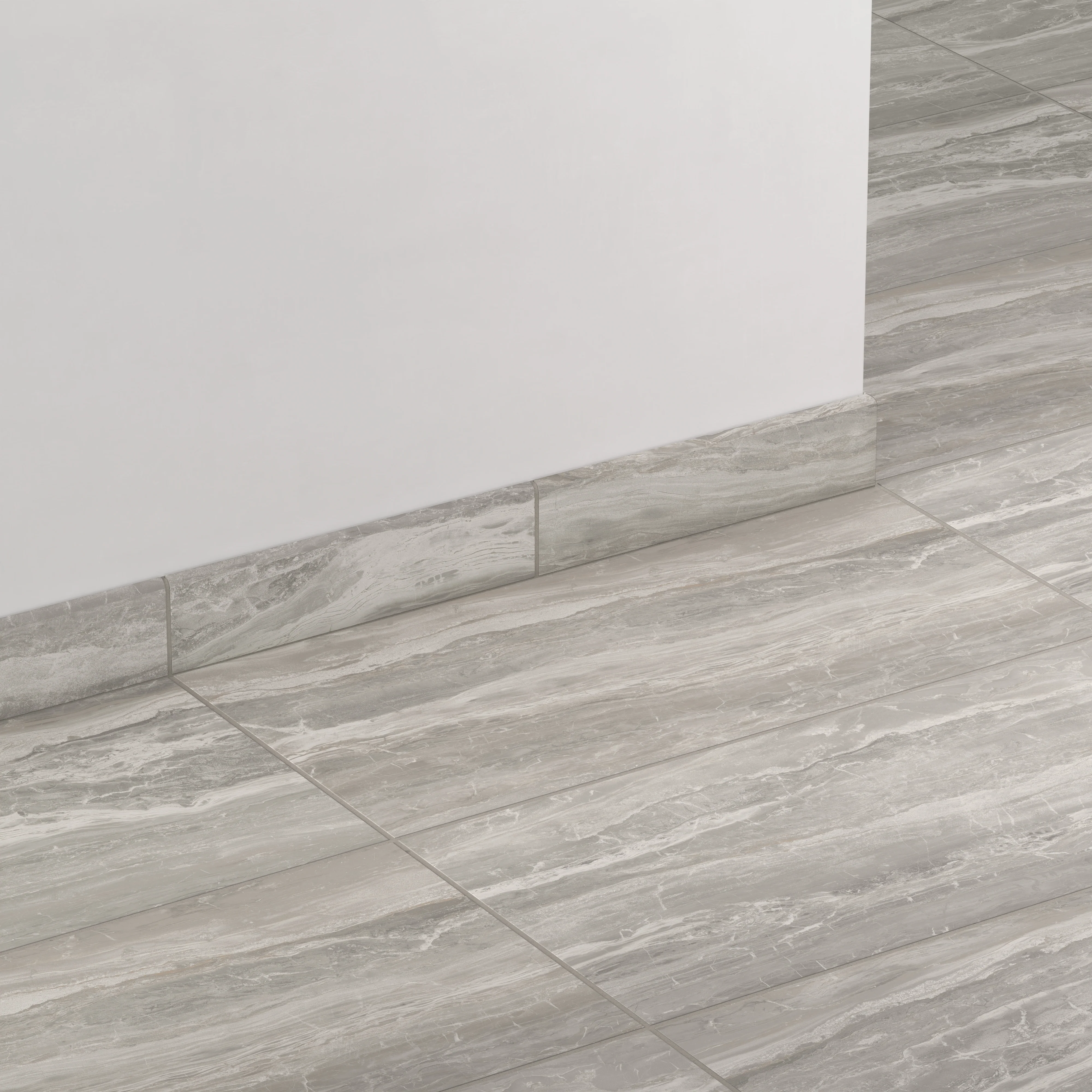 Harley 3 x 12 Matte Porcelain Bullnose Tile in Taupe - Image 3