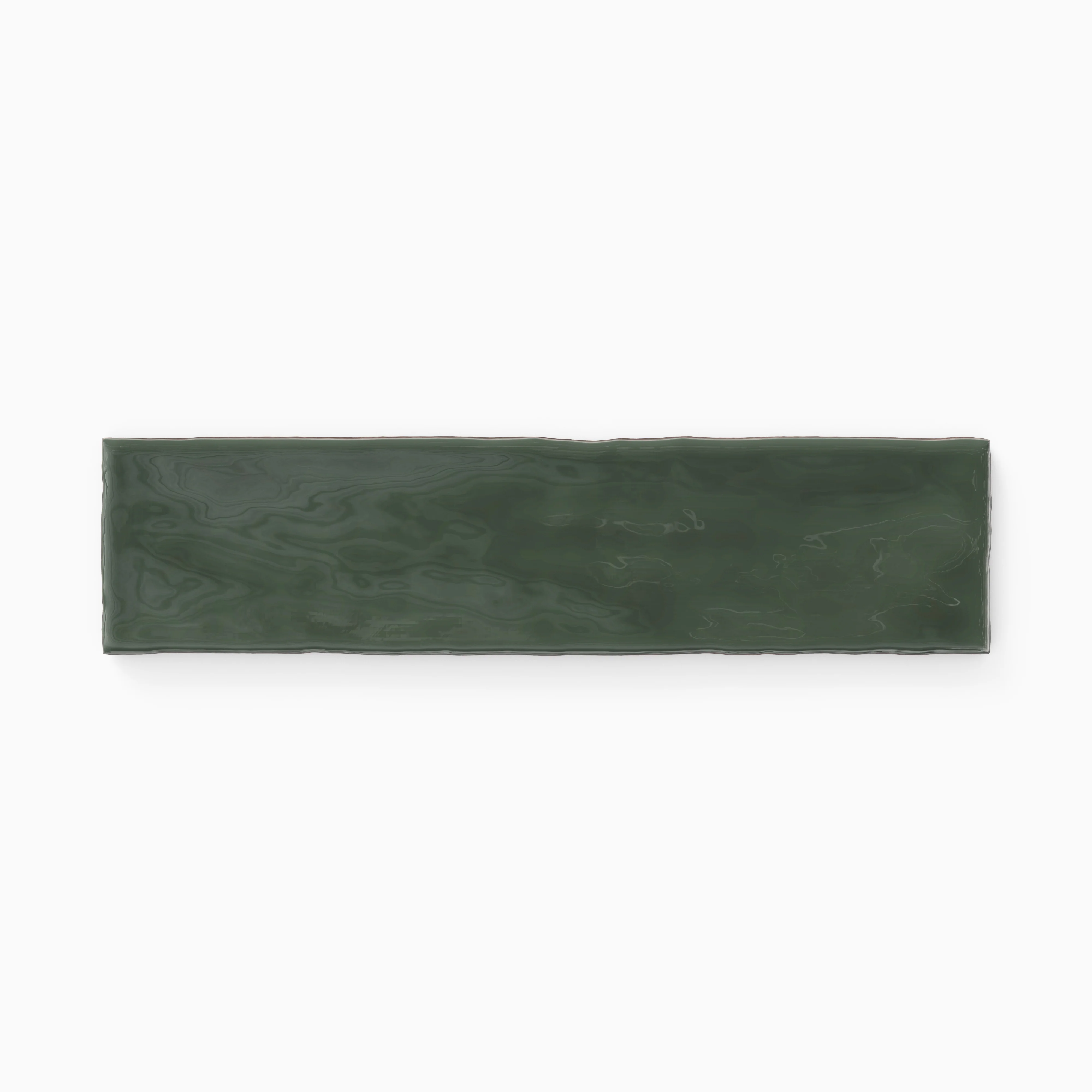 Harper 3 x 12 Glossy Ceramic Tile in Feathered Dark Green - Image 2