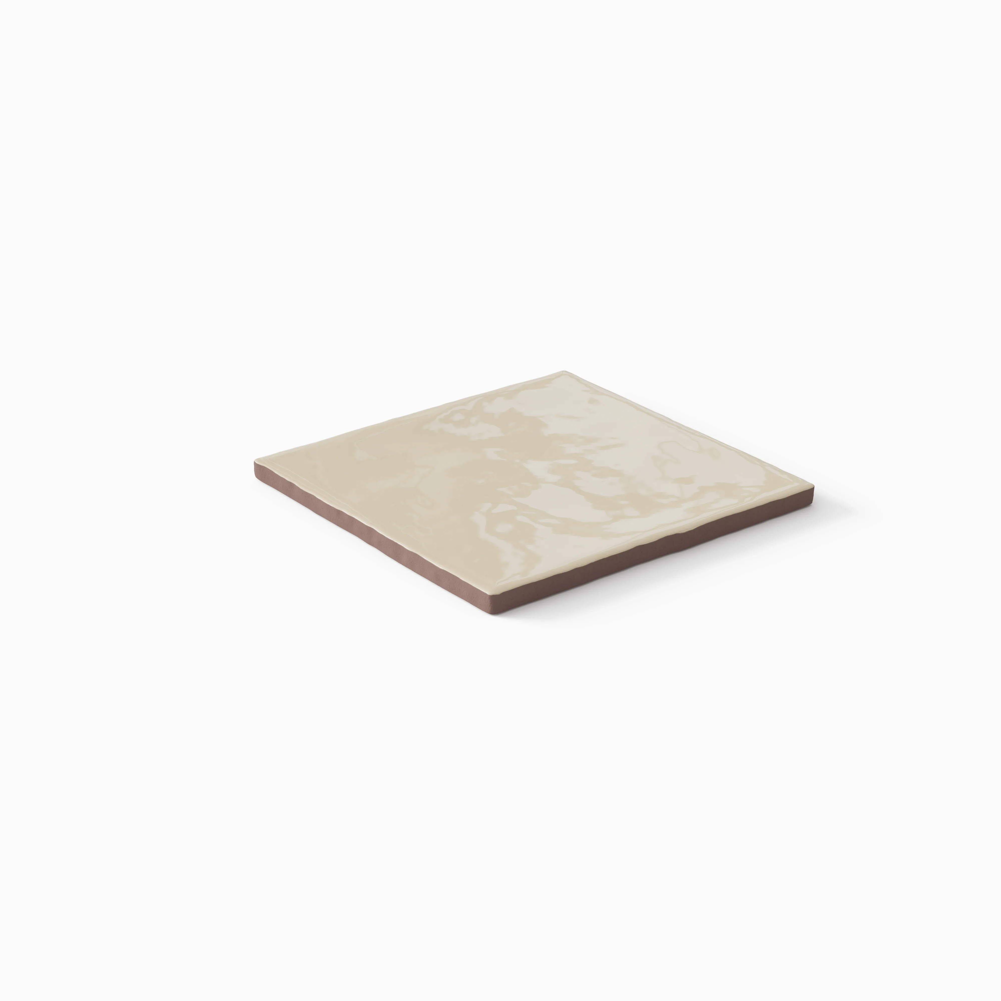 Harper 5 x 5 Glossy Ceramic Tile in Nest Beige - Image 3