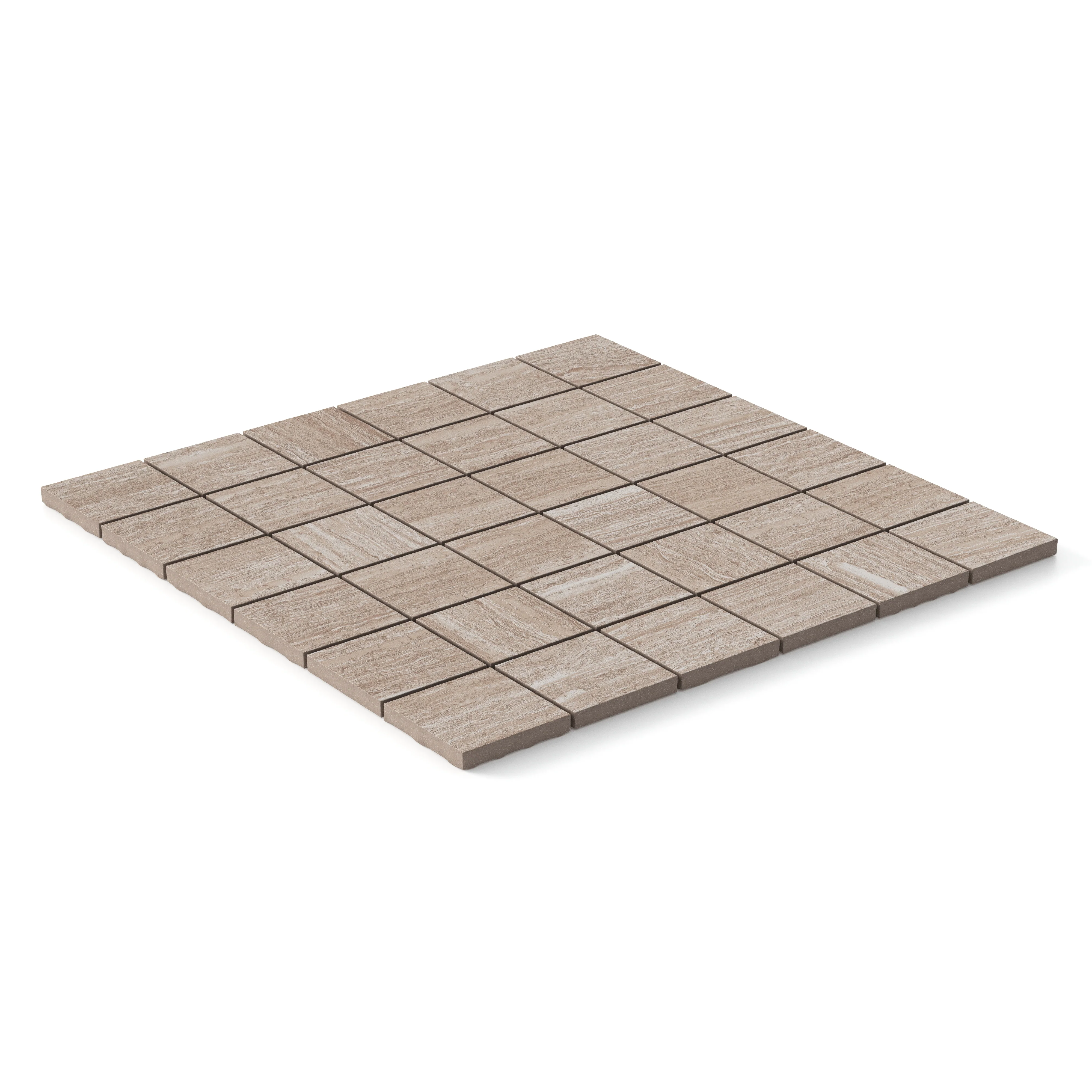 Hendrix 2 x 2 Matte Porcelain Mosaic Tile in Almond - Image 2