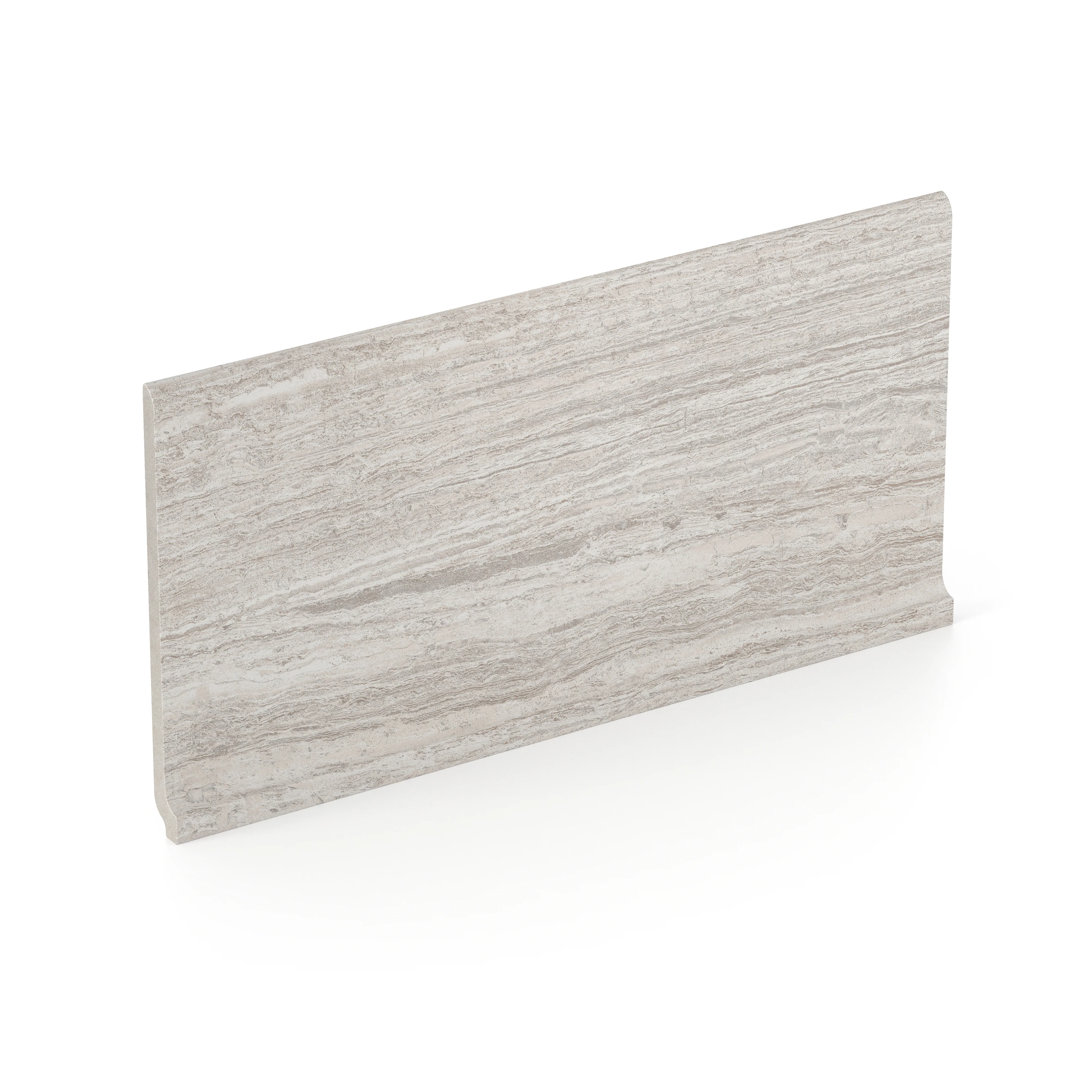 Hendrix 6 x 12 Matte Porcelain Cove Base Tile in Taupe - Image 2