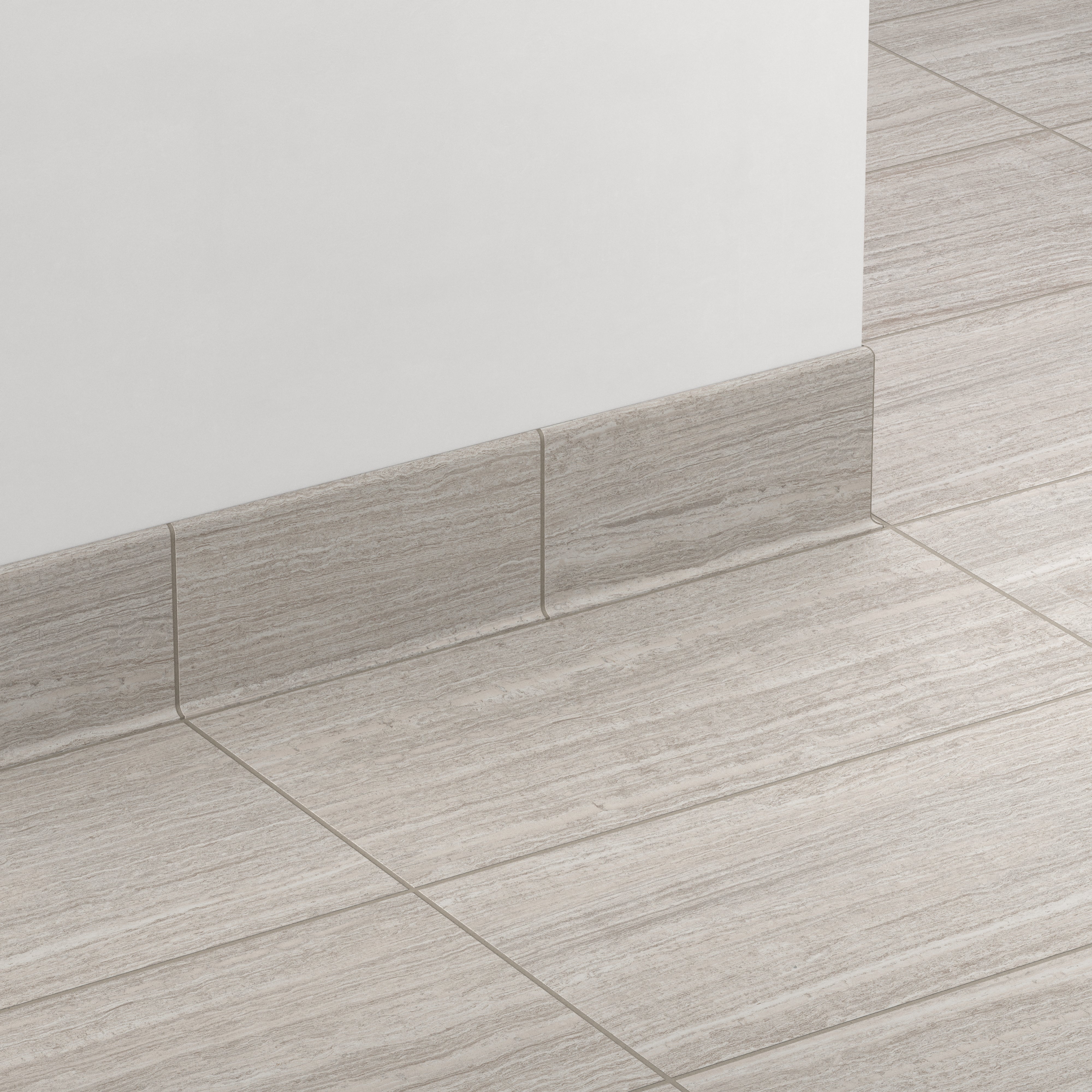 Hendrix 6 x 12 Matte Porcelain Cove Base Tile in Taupe - Image 3