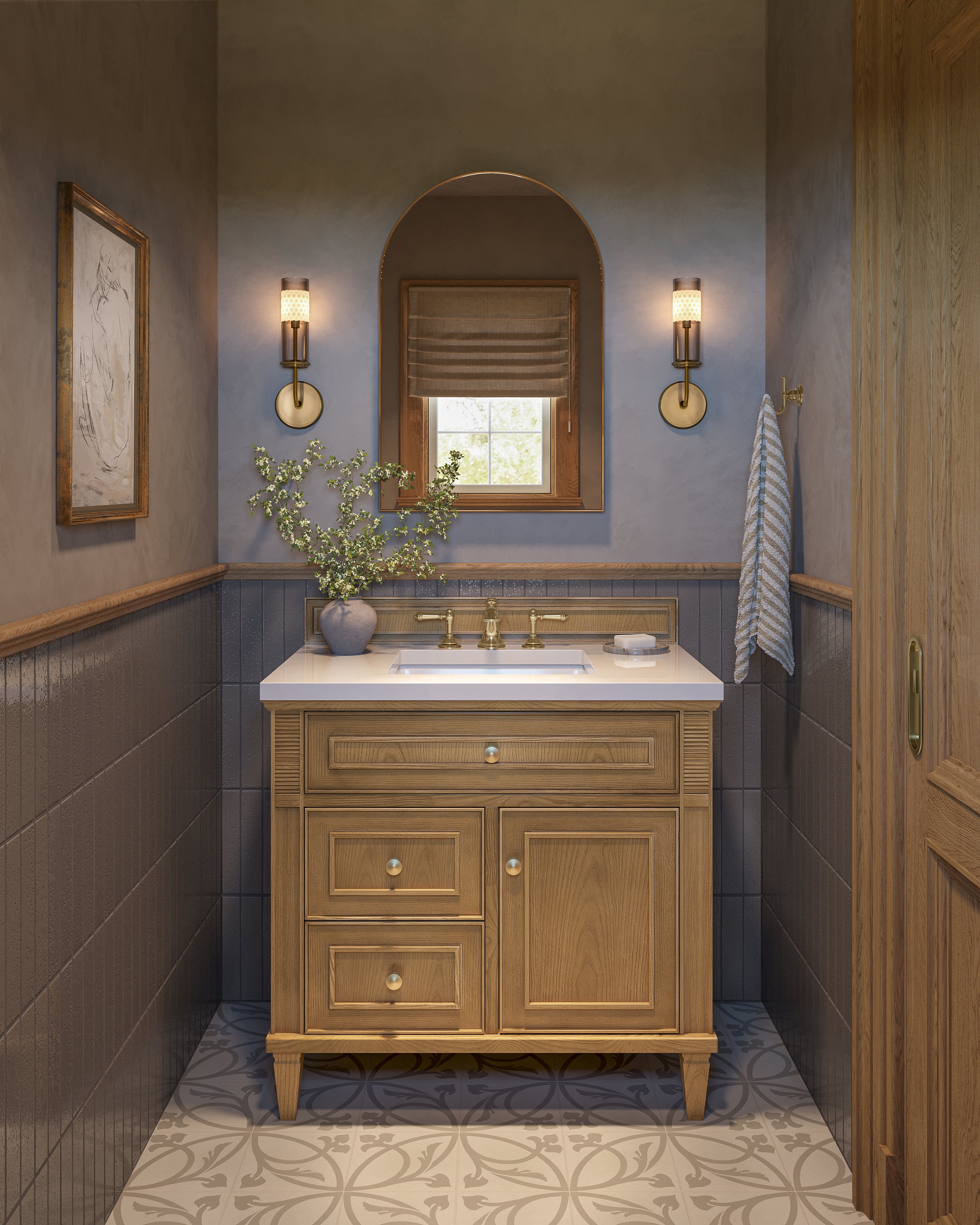 Hera Bath And Vanity Light In Aged Brass - Image 3