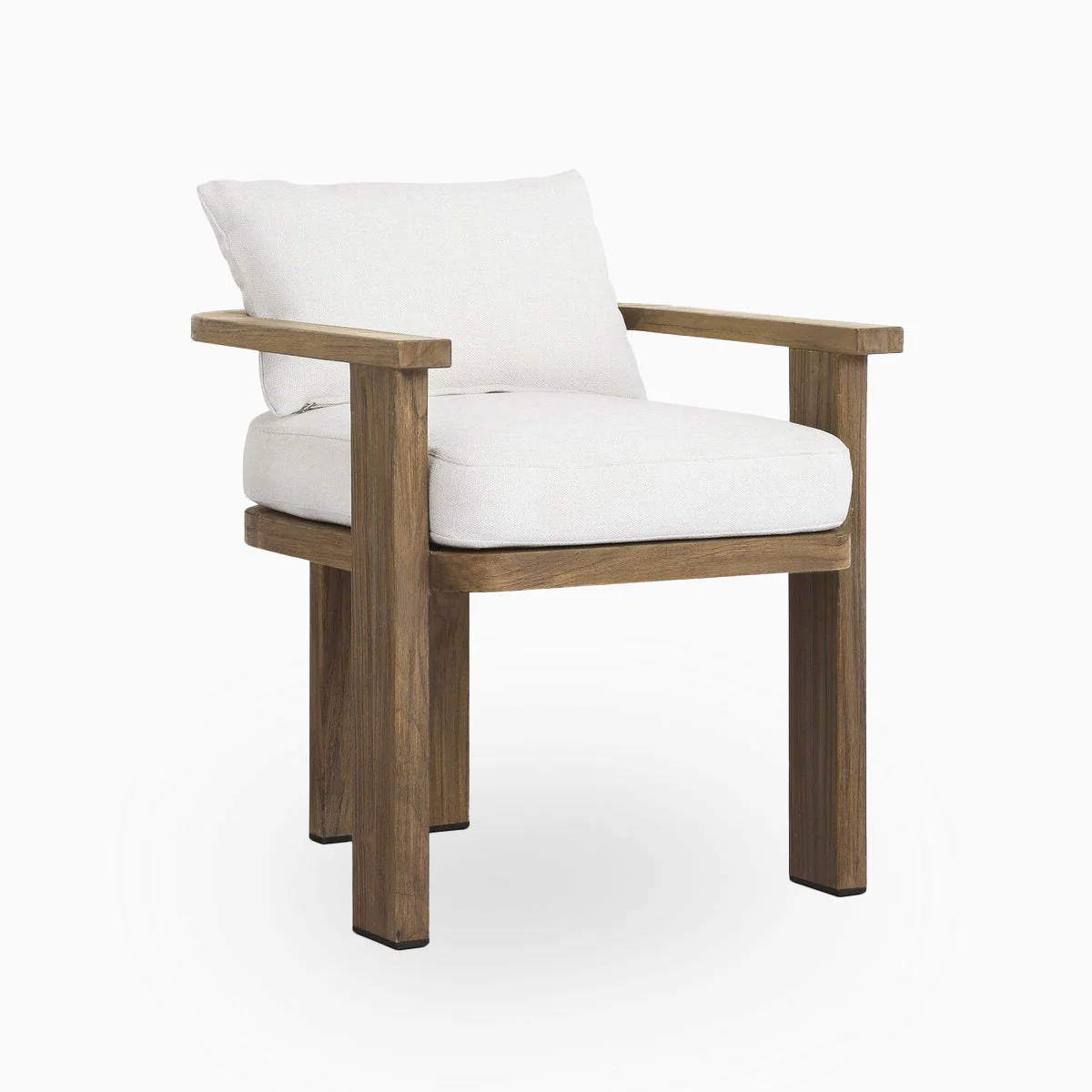 Hightide Outdoor Dining Armchair in Stained Aged Grey/Alessi Linen - Image 2