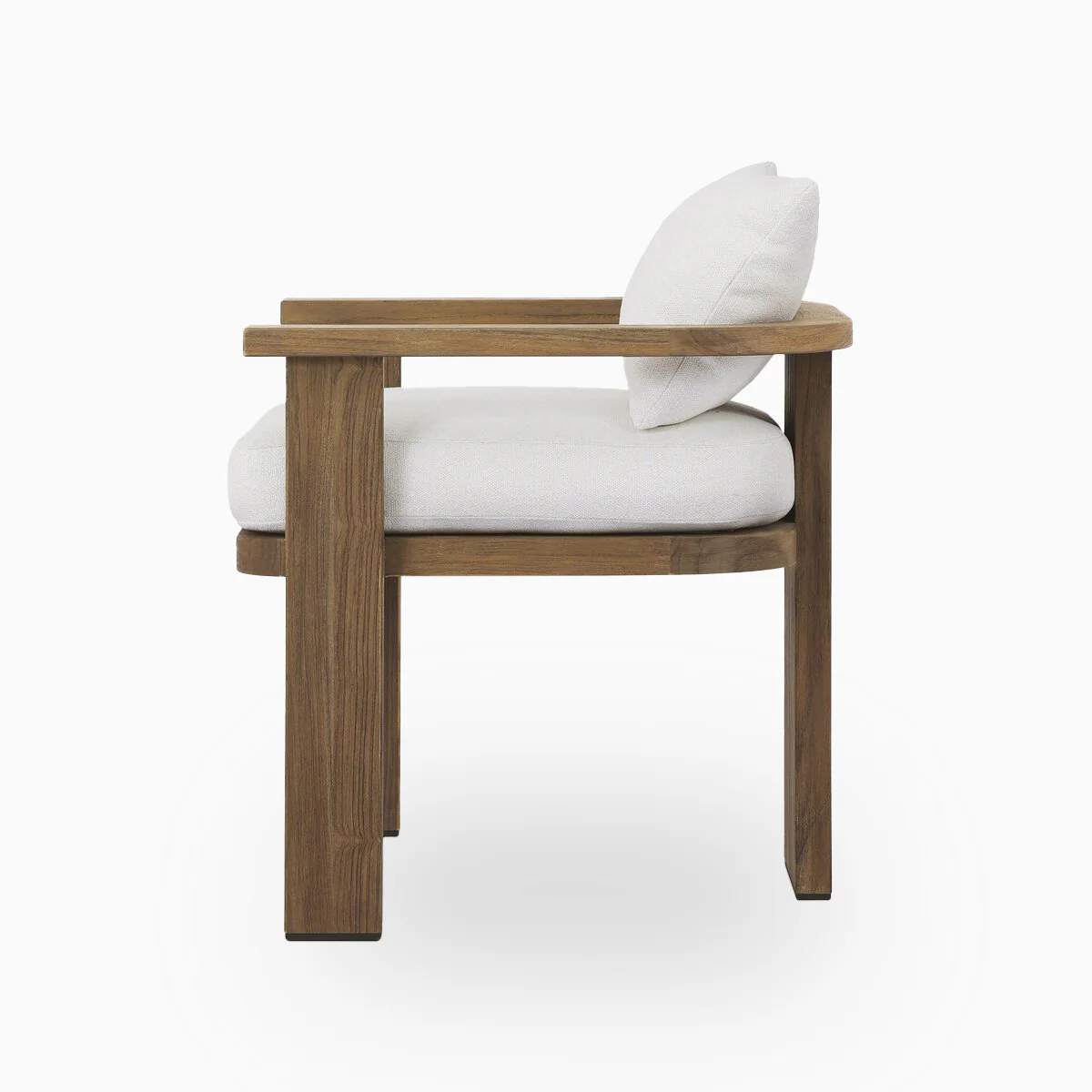 Hightide Outdoor Dining Armchair in Stained Aged Grey/Alessi Linen - Image 4