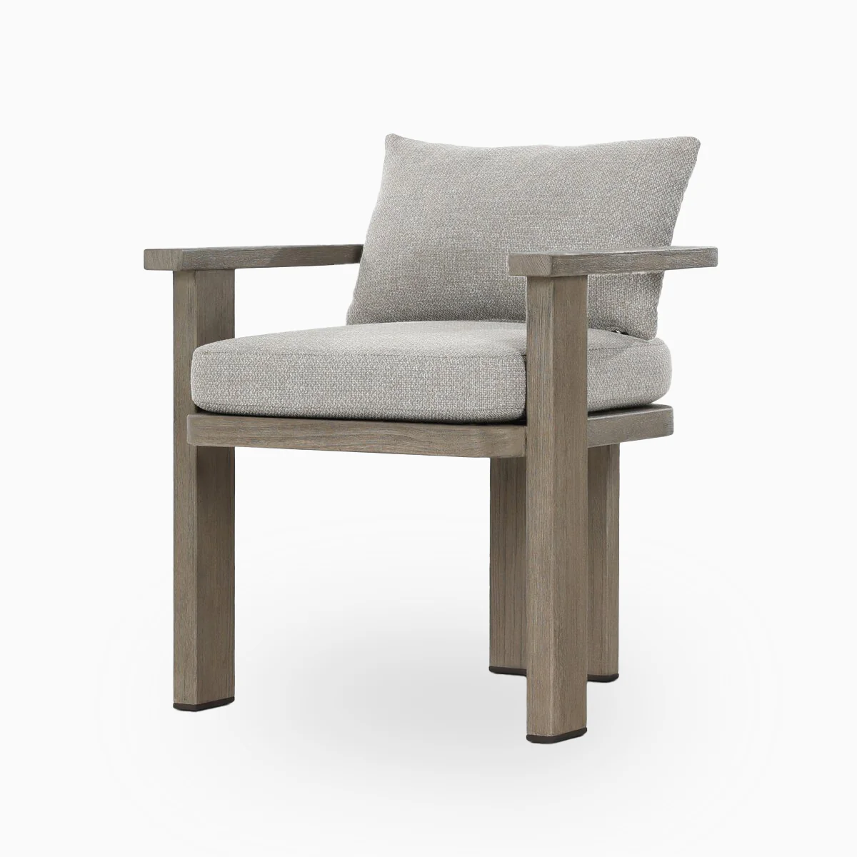 Hightide Outdoor Dining Armchair in Stained Aged Grey/Haynes Fog - Image 2