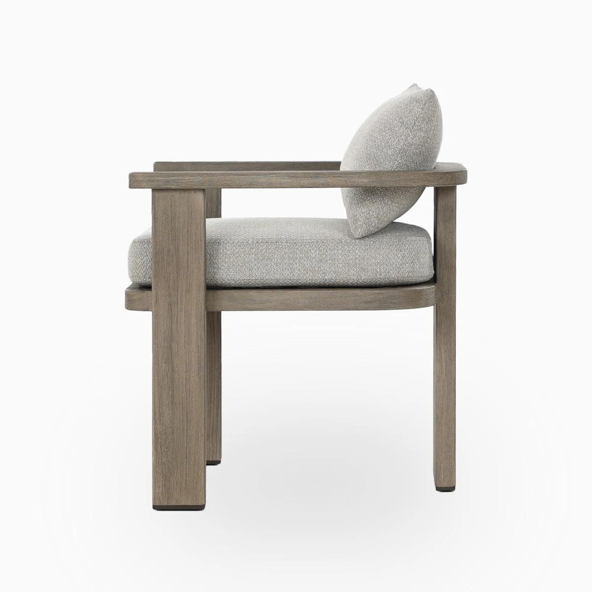 Hightide Outdoor Dining Armchair in Stained Aged Grey/Haynes Fog - Image 3