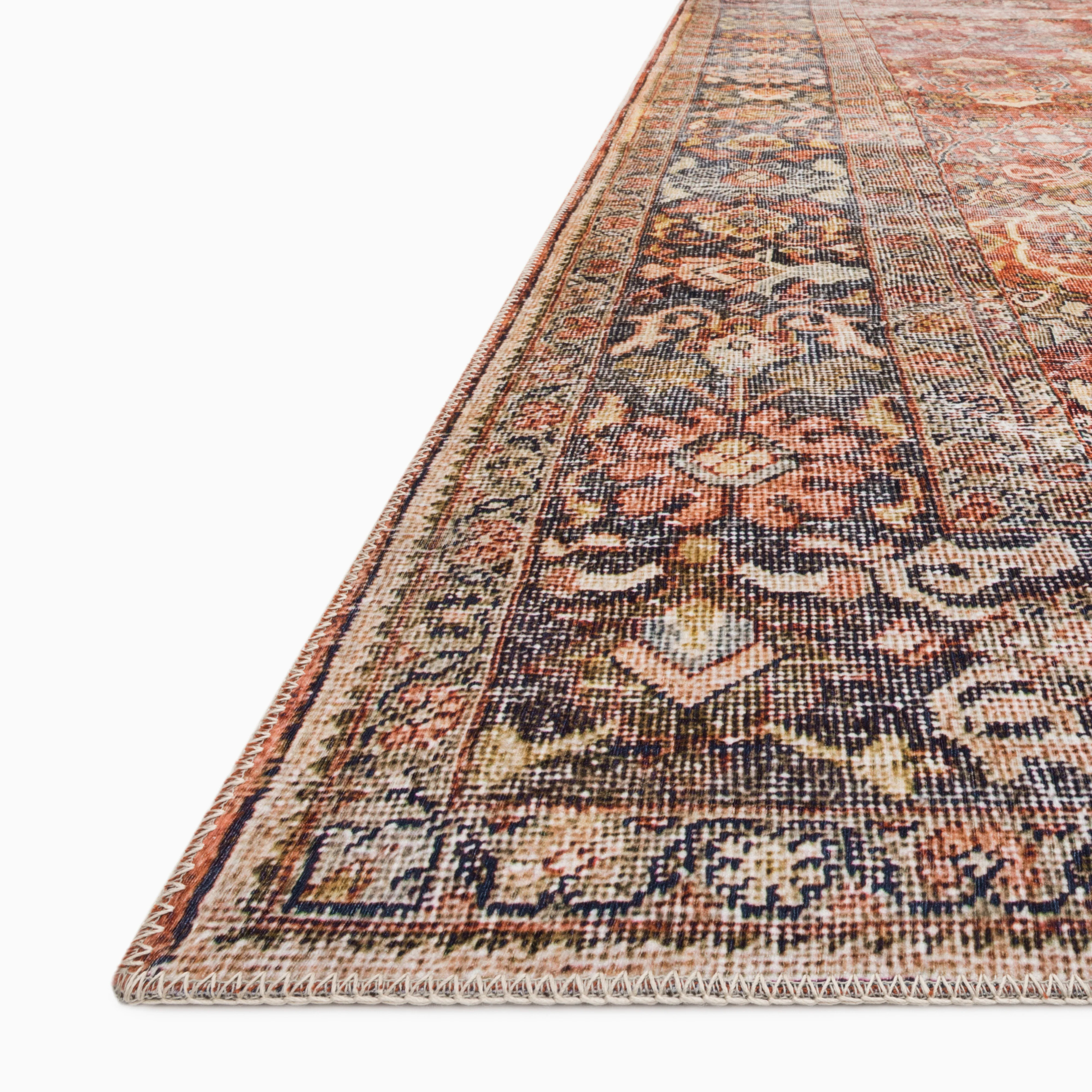 Hutchinson Rug in Brick / Navy - Image 2