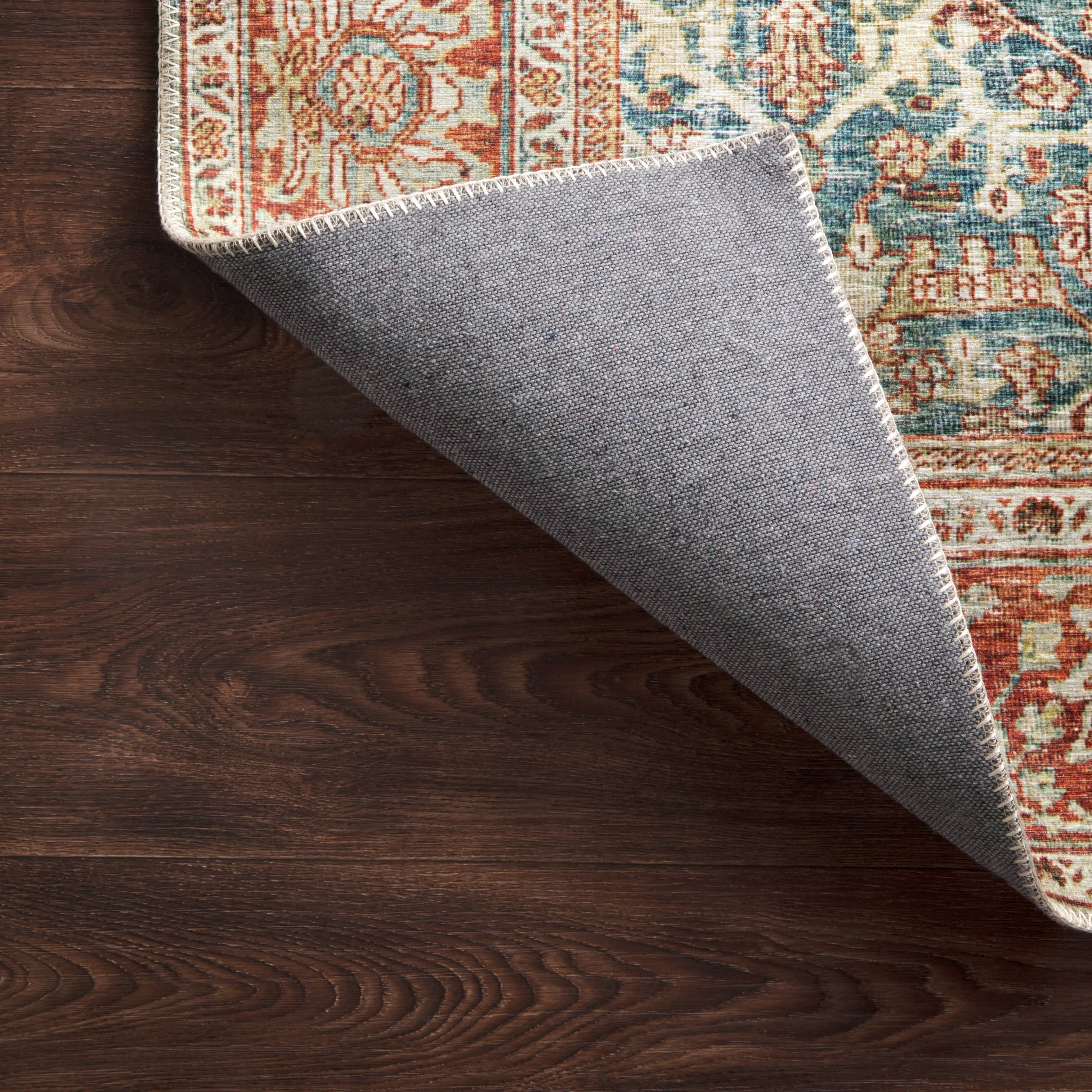 Hutchinson Rug in Lake / Terracota - Image 5