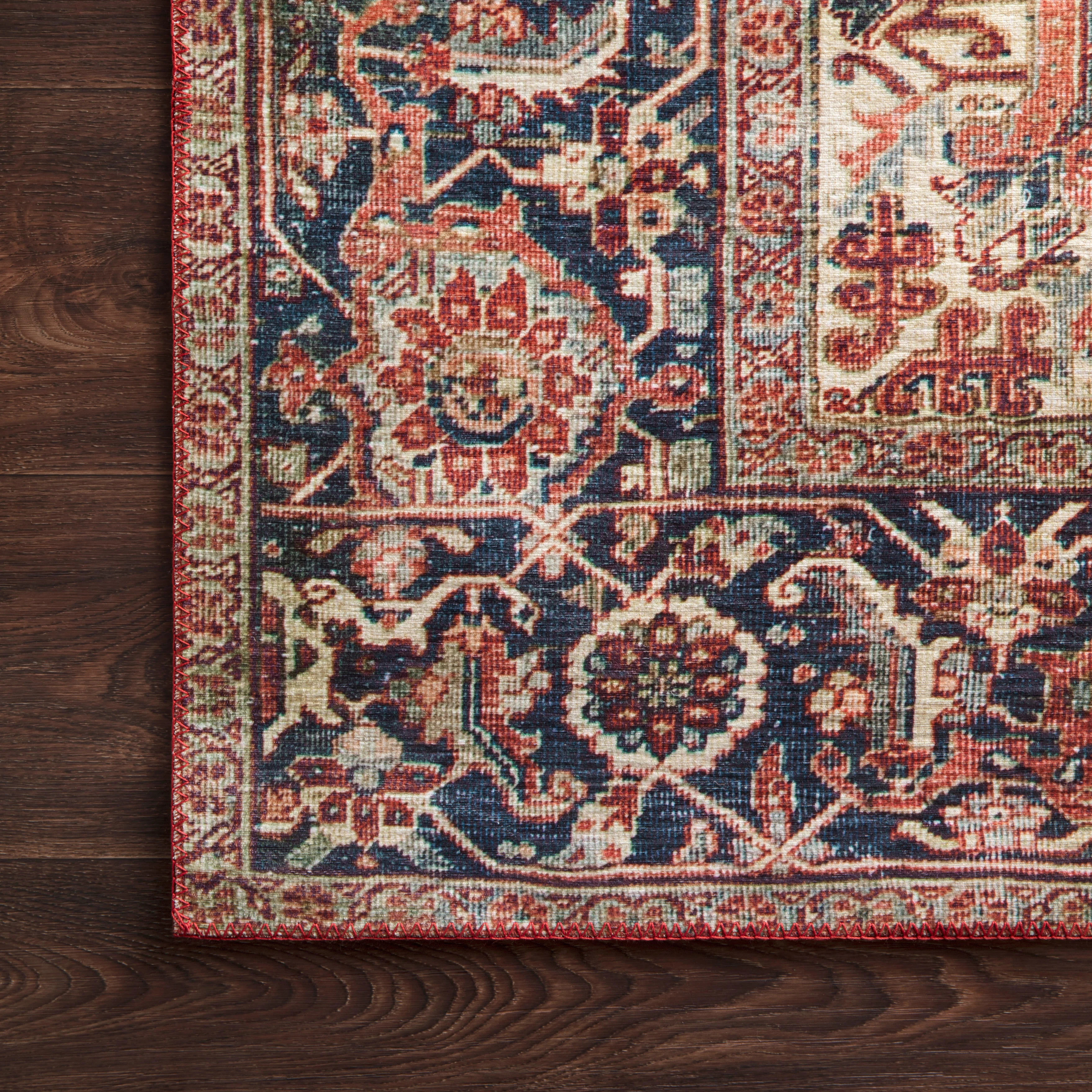 Hutchinson Rug in Terracotta / Denim - Image 3