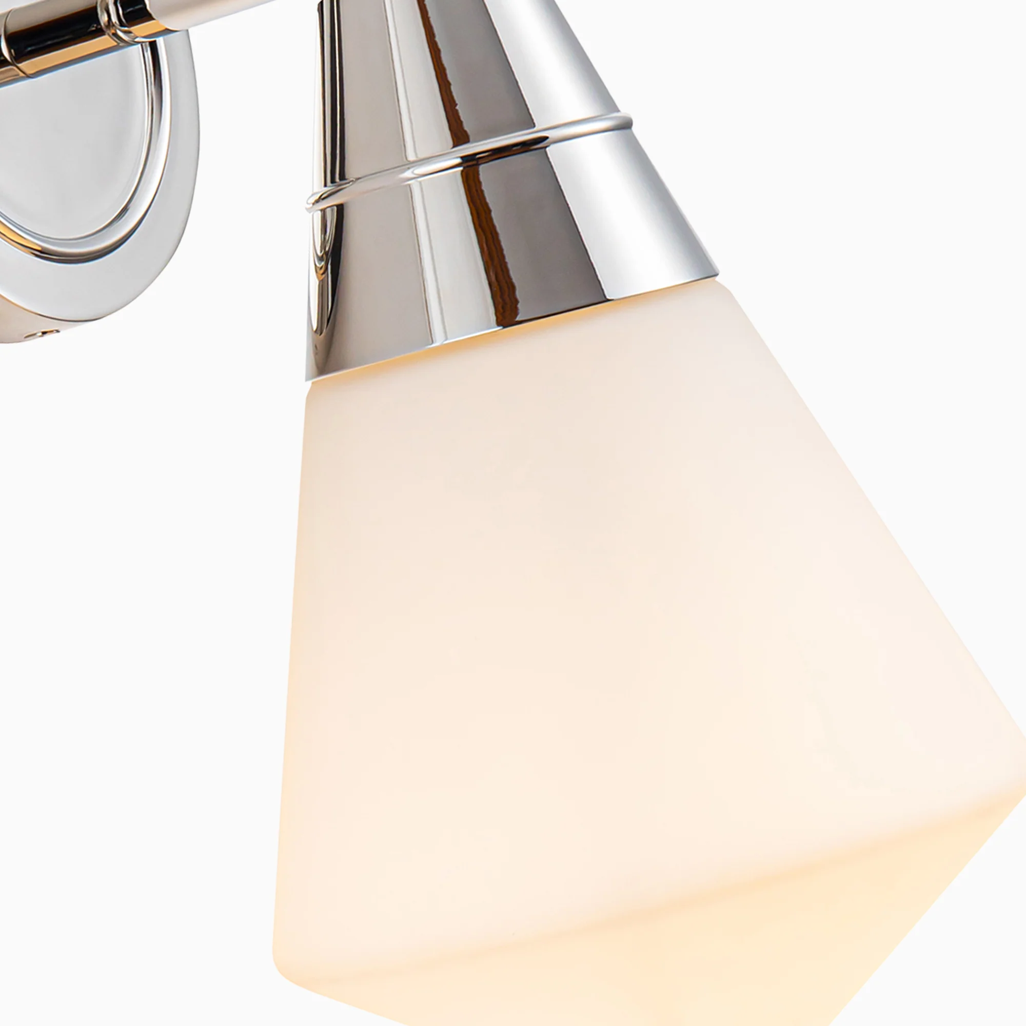 Irene 6" 1 Light Wall/Vanity Light in Polished Nickel/Opal Matte Glass - Image 3