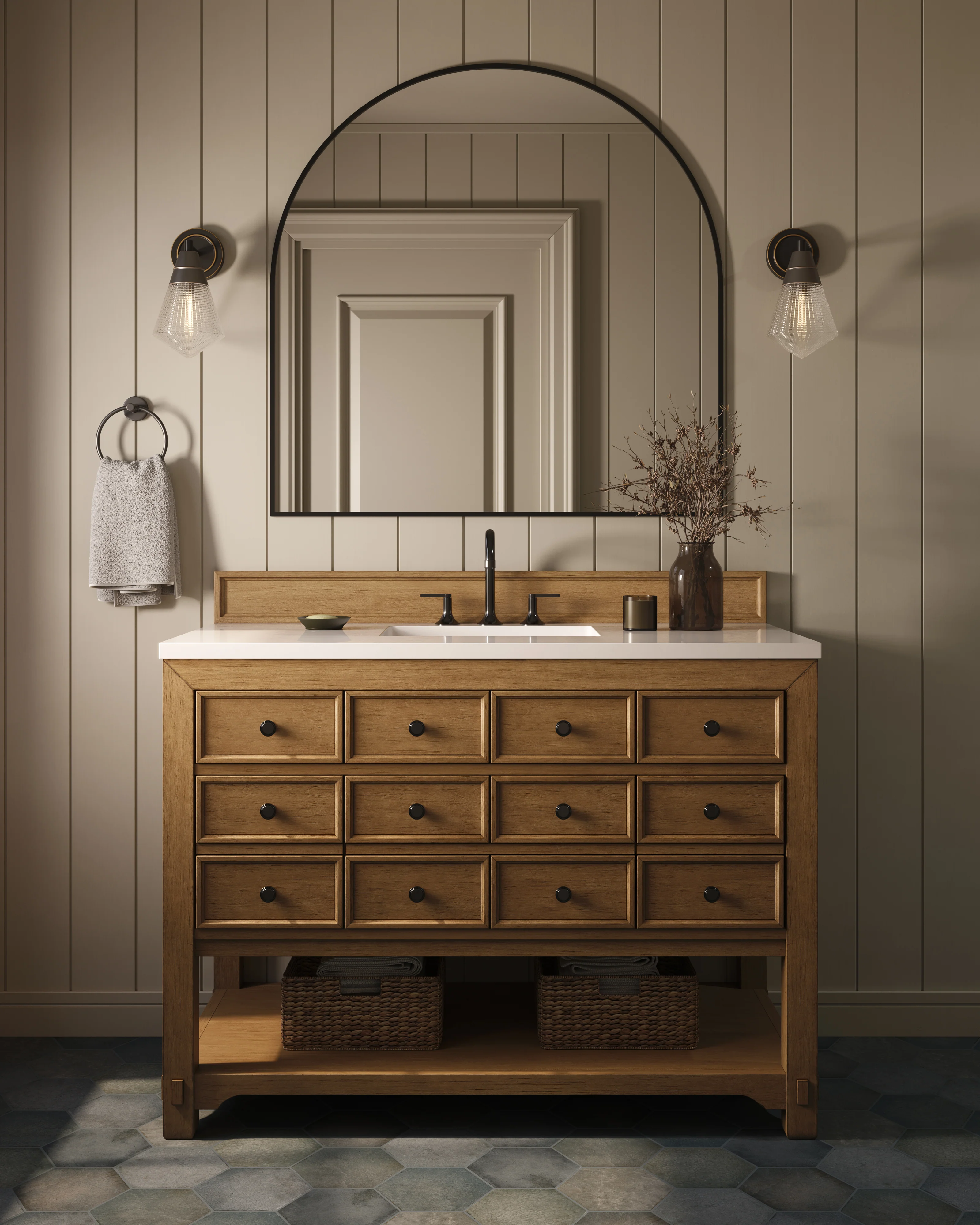 Irene 6" 1 Light Wall/Vanity Light in Urban Bronze/Prismatic Glass - Image 5