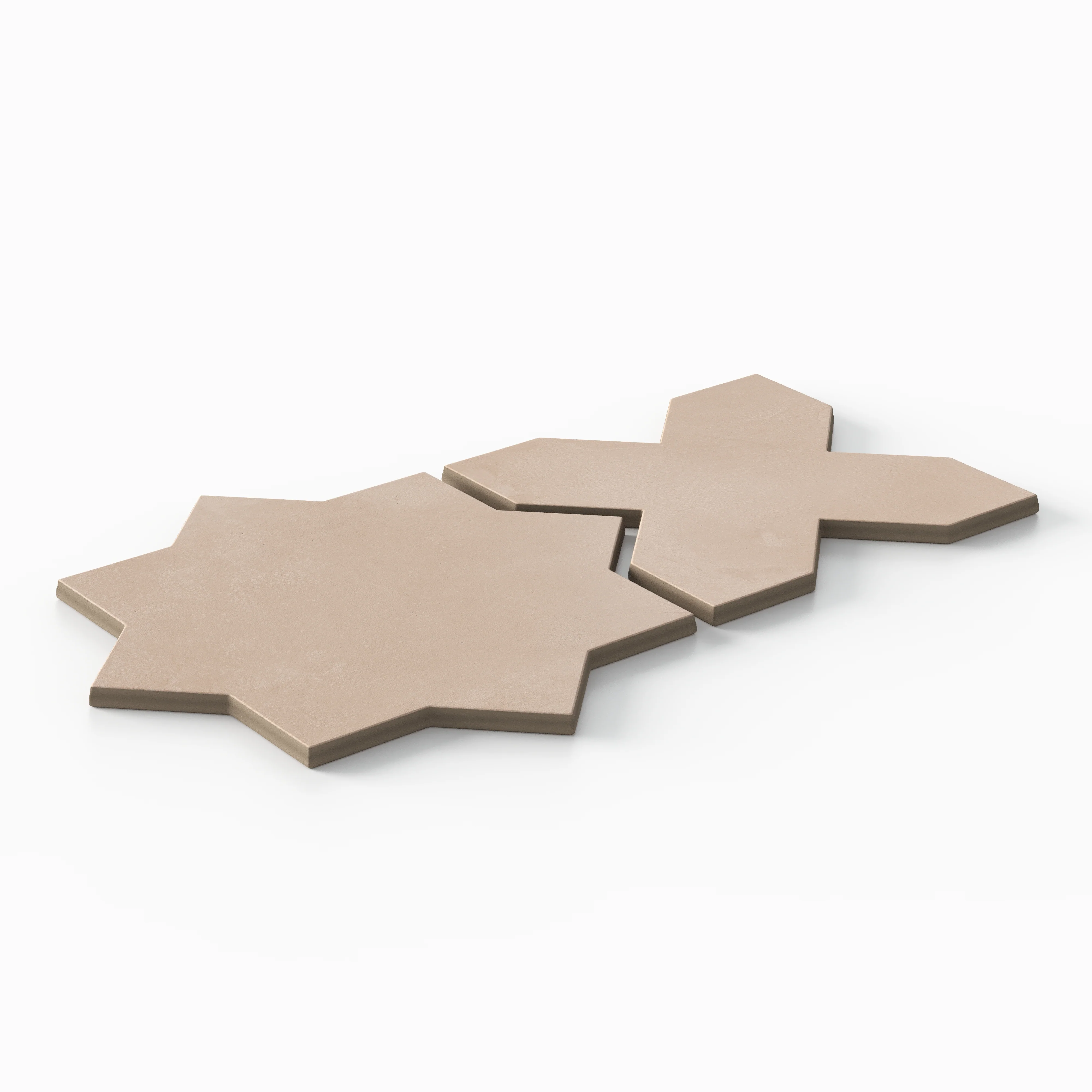 Isabel 11 x 11 Matte Porcelain Tile Star in Dusty Rose and Cross in Dusty Rose - Image 3