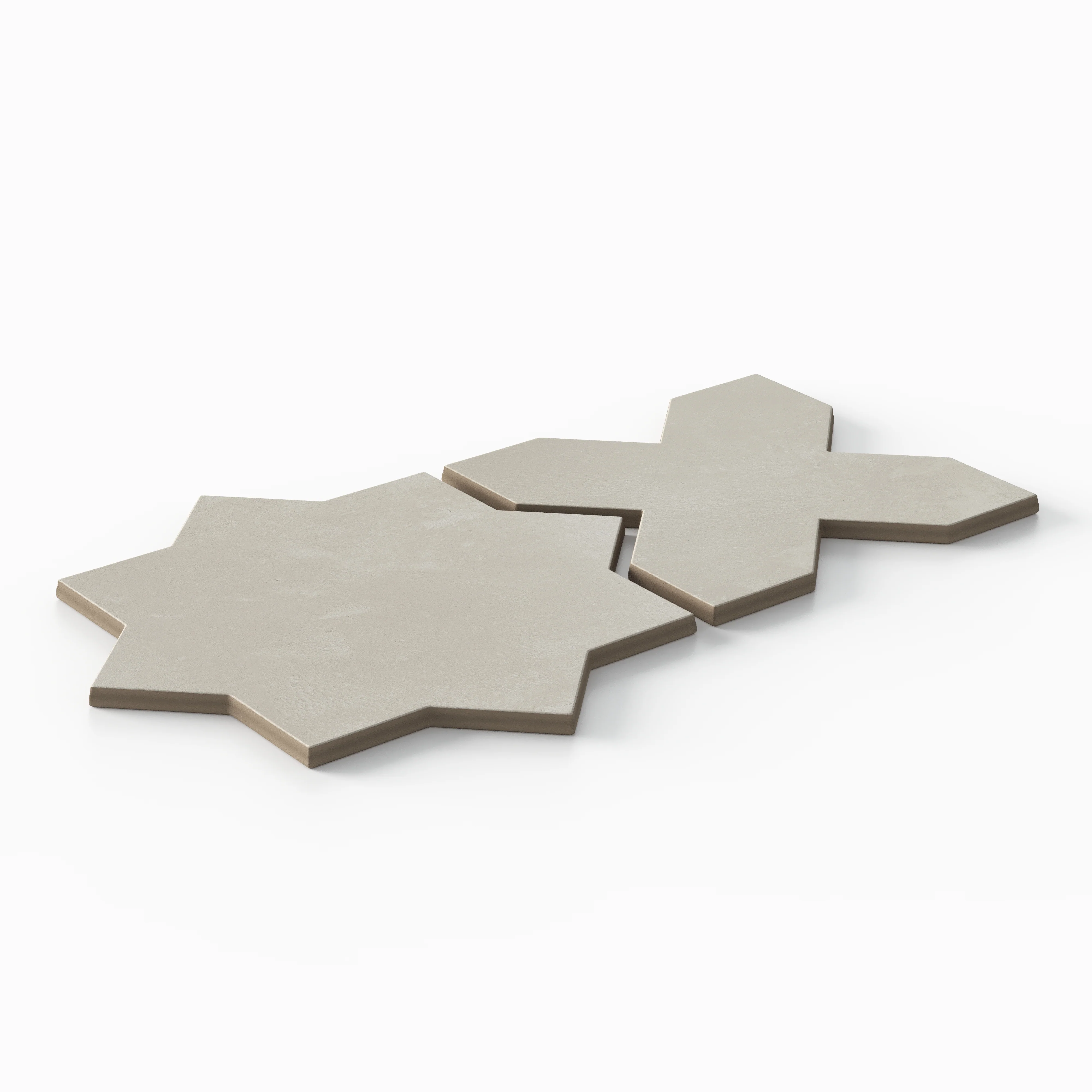 Isabel 11 x 11 Matte Porcelain Tile Star in Silverstone and Cross in Silverstone - Image 4
