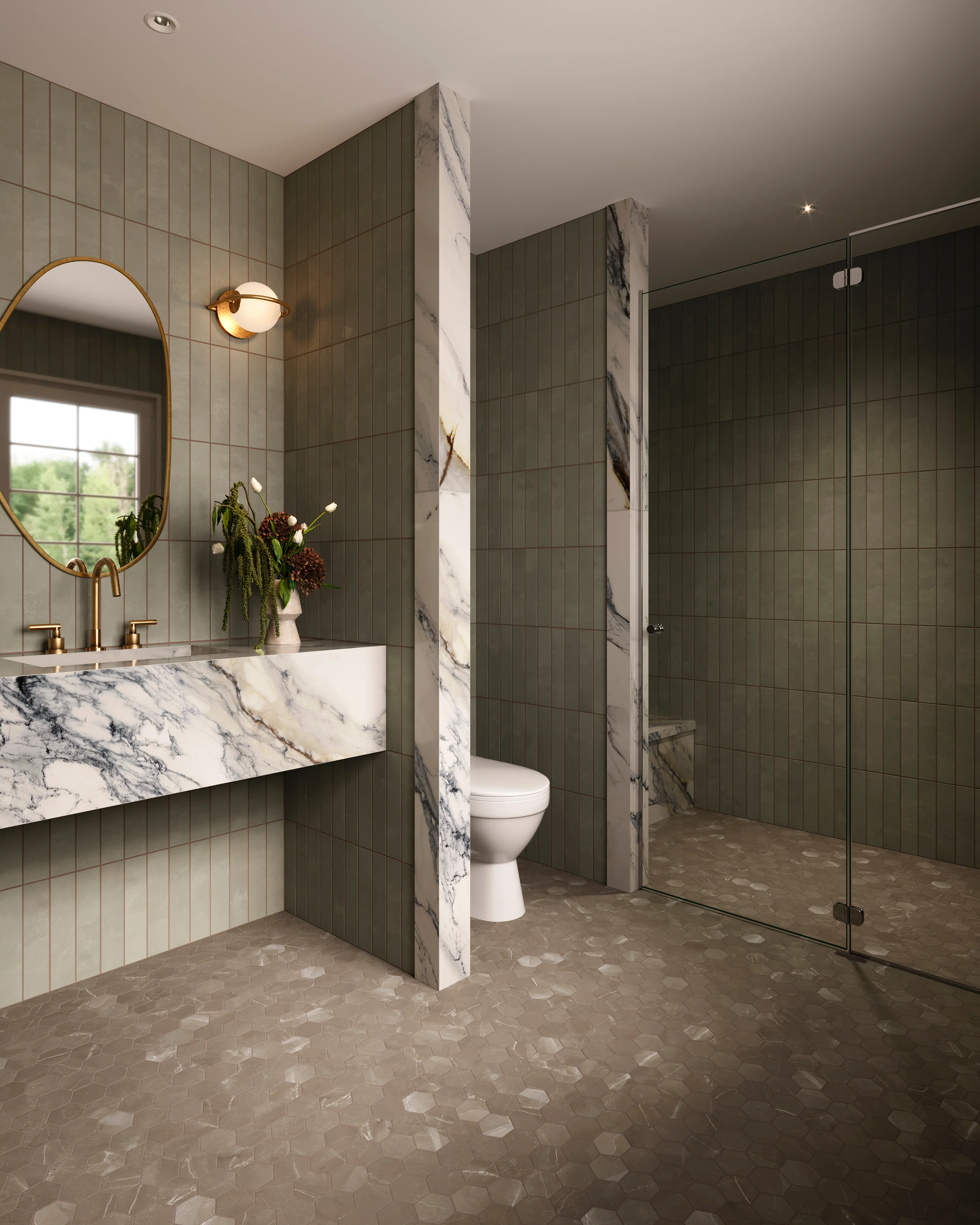 Isabel 2.5 x 12 Matte Porcelain Tile in Soft Sage - Image 10