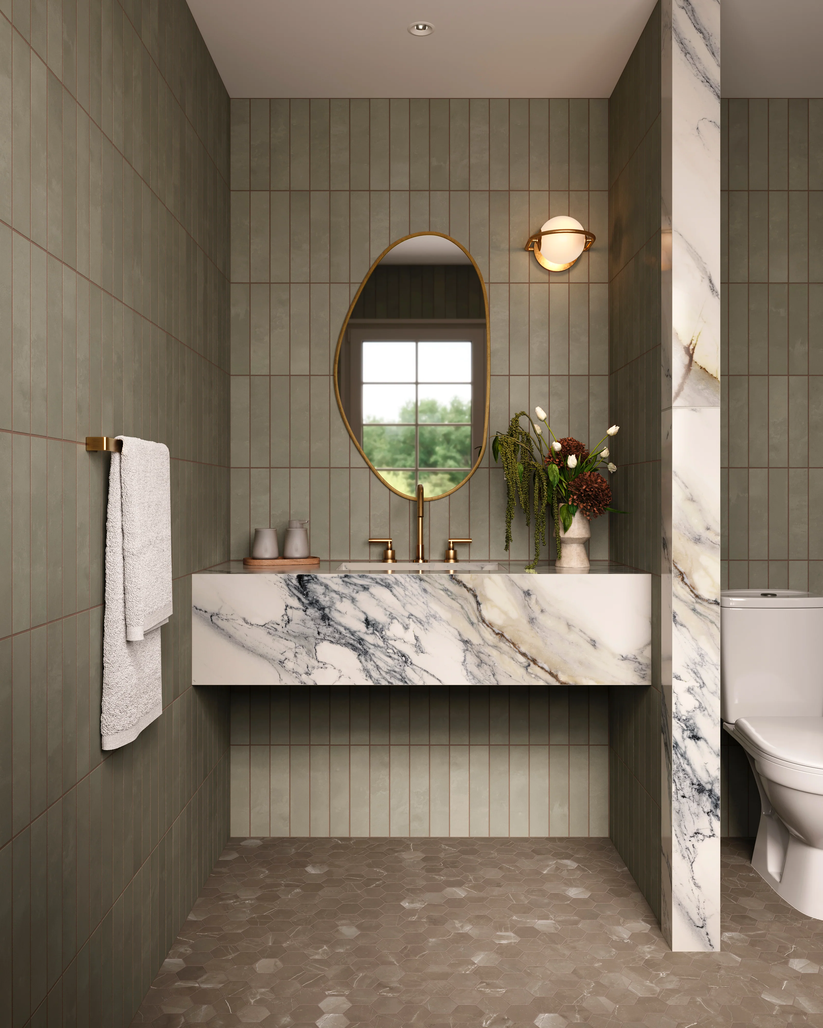 Isabel 2.5 x 12 Matte Porcelain Tile in Soft Sage - Image 9