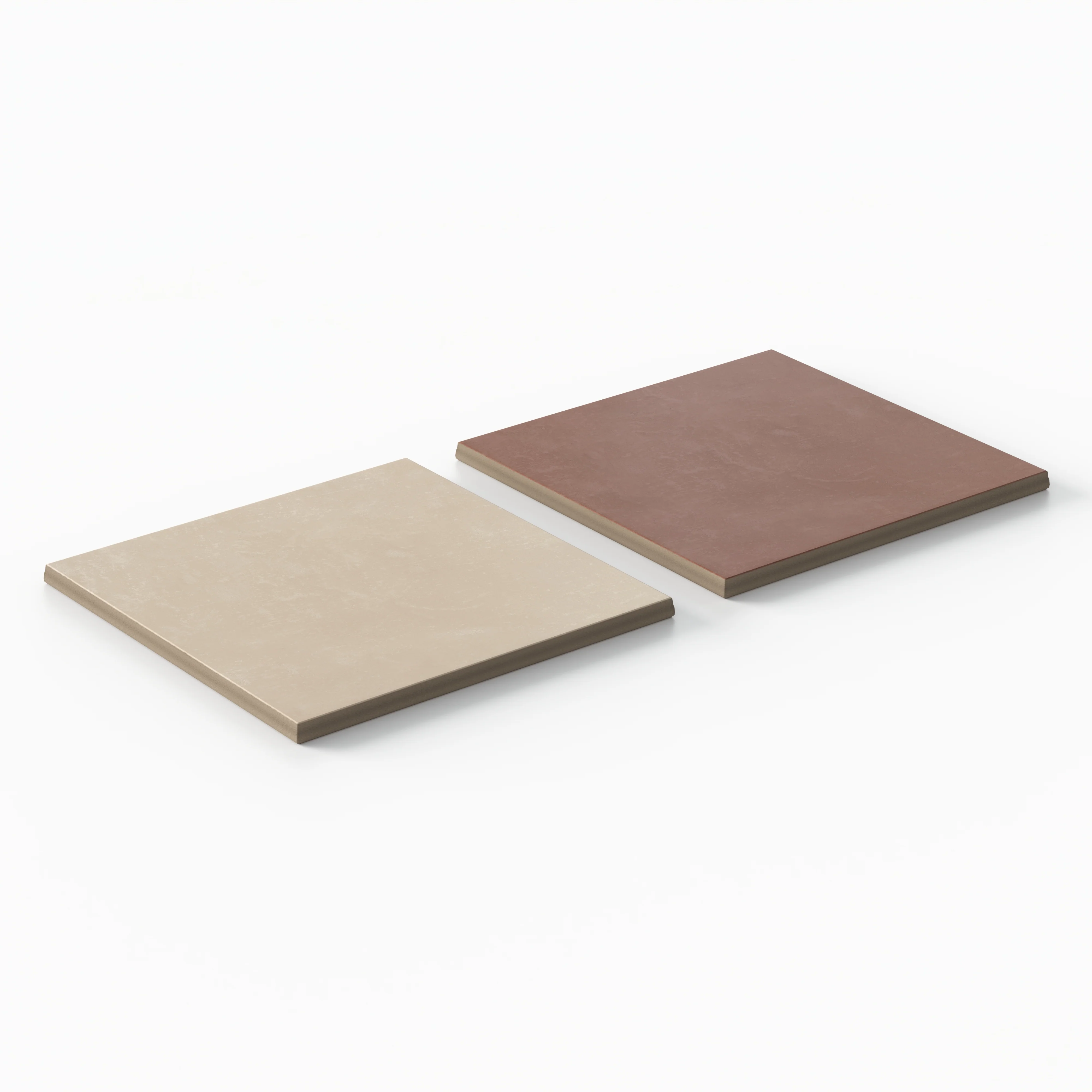 Isabel 6 x 6 Checkerboard Matte Porcelain Tile in Almond Mist and Burnt Umber - Image 3