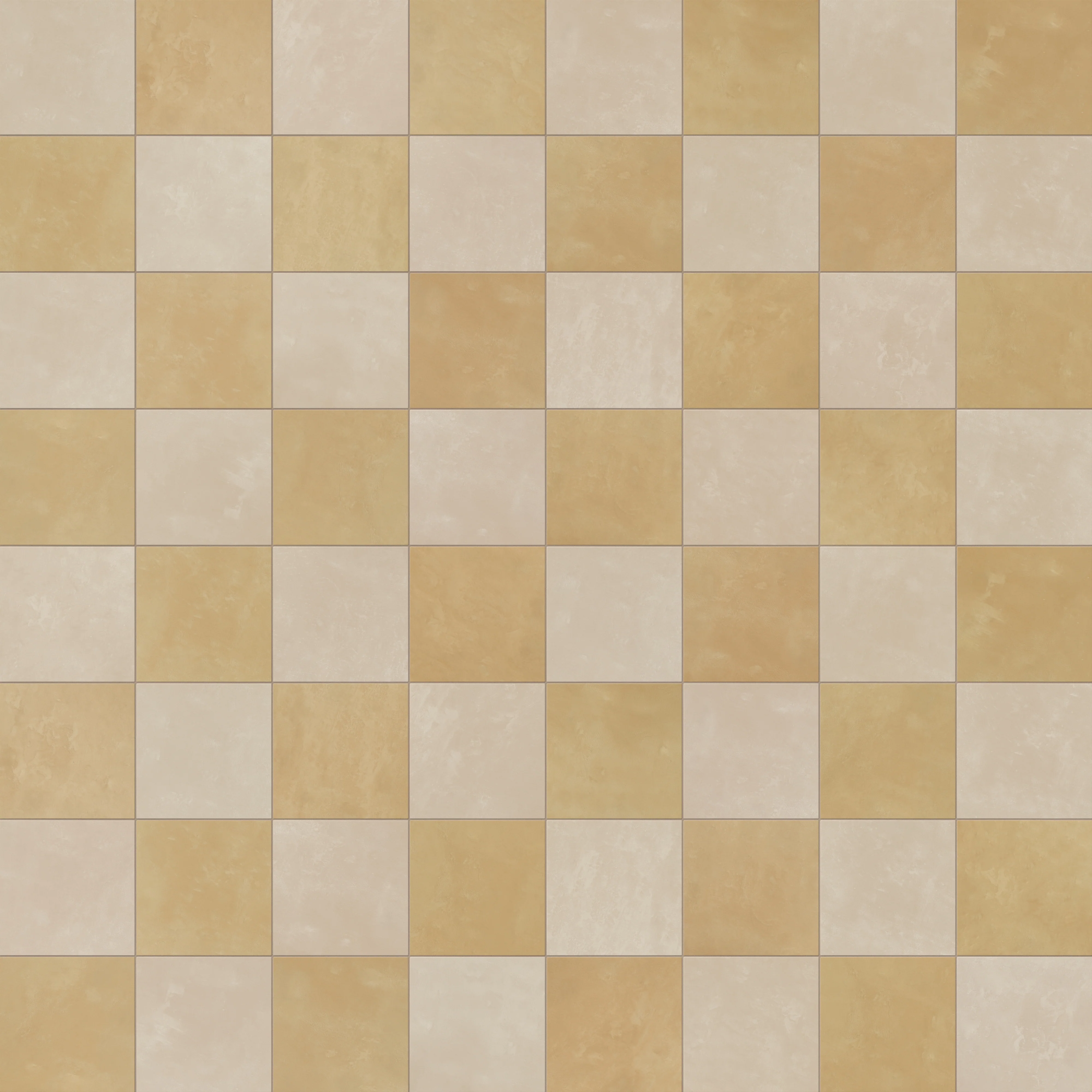 Isabel 6 x 6 Checkerboard Matte Porcelain Tile in Almond Mist and Golden Sky - Image 5